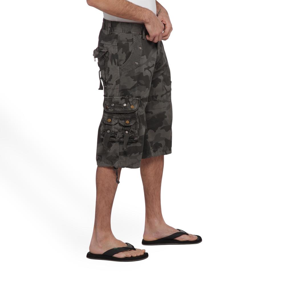 Route 66 Men's Cargo Messenger Shorts - Camouflage