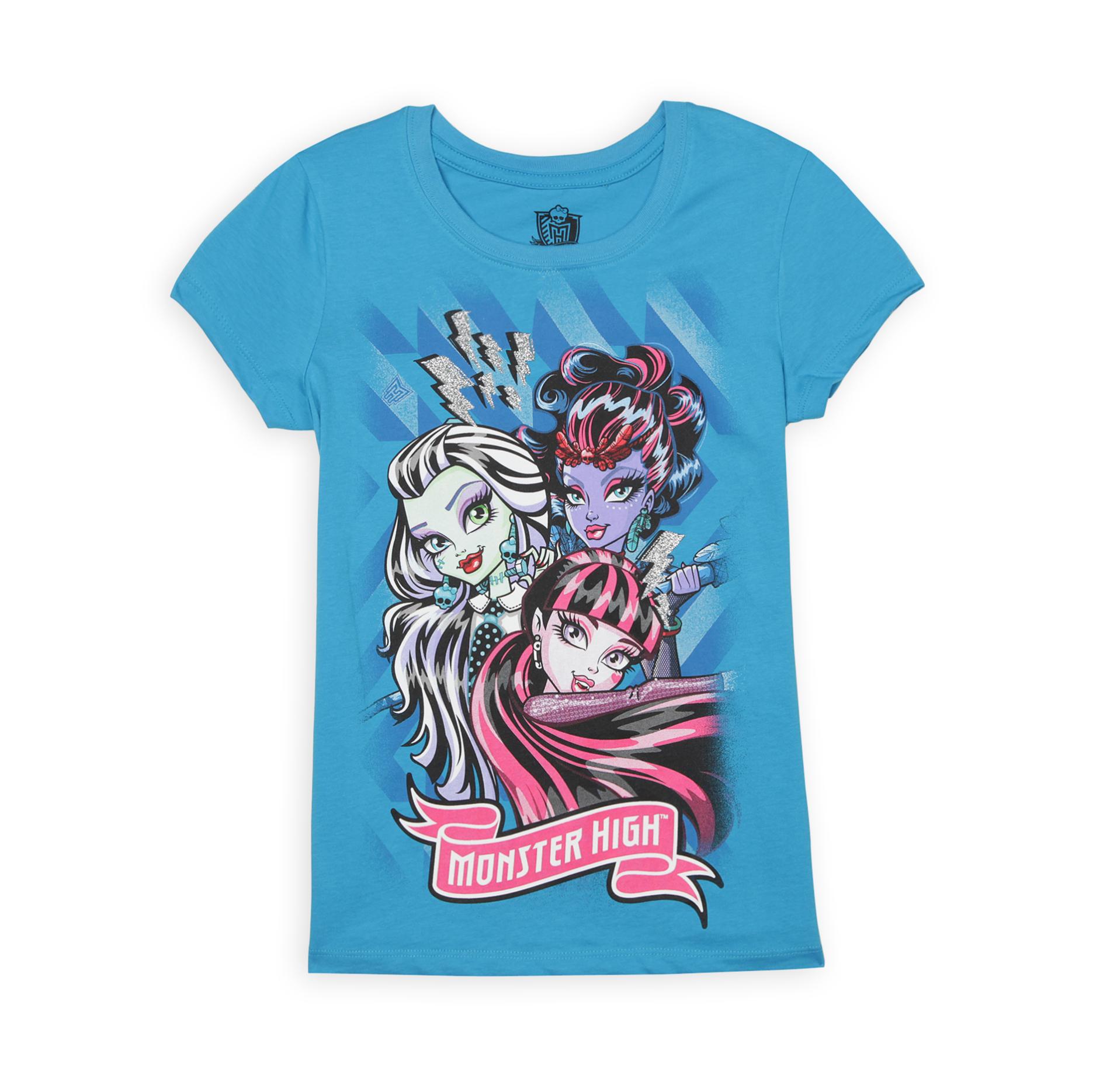 Monster High Girl's Cap-Sleeve Top