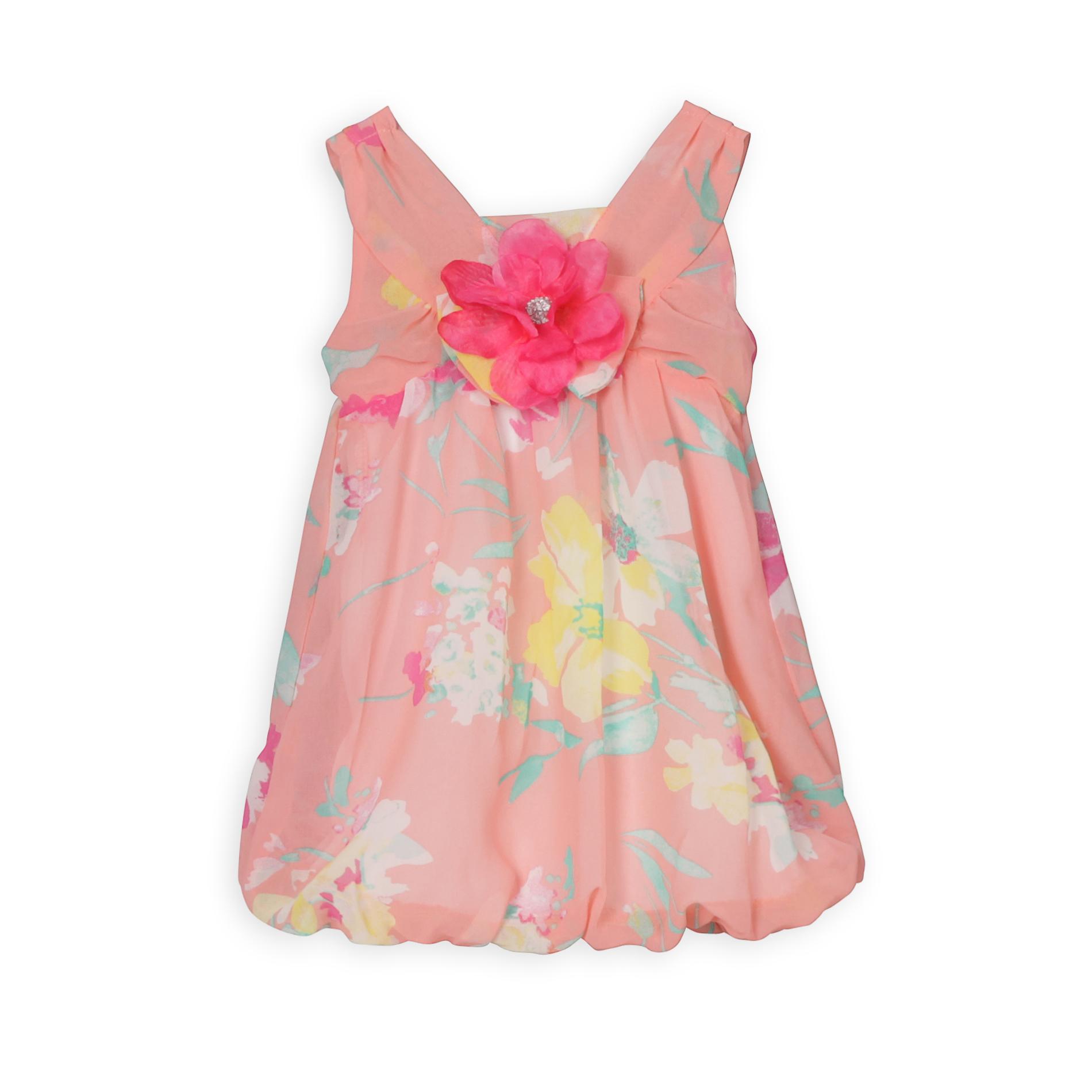 Small Wonders Newborn Girl's Bubble Dress - Floral Print