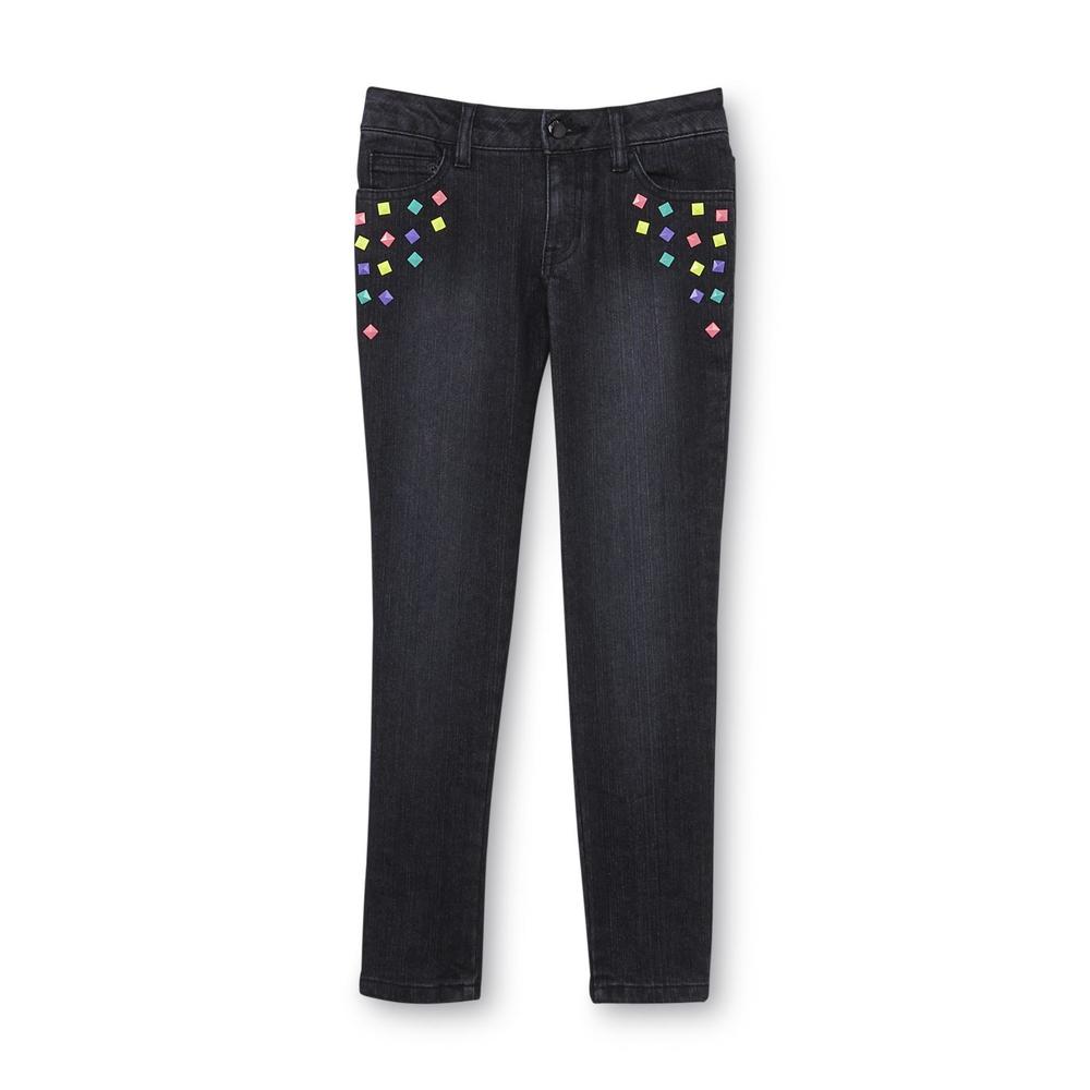 Bongo Girl's Colored Skinny Jeans - Multicolor Studs