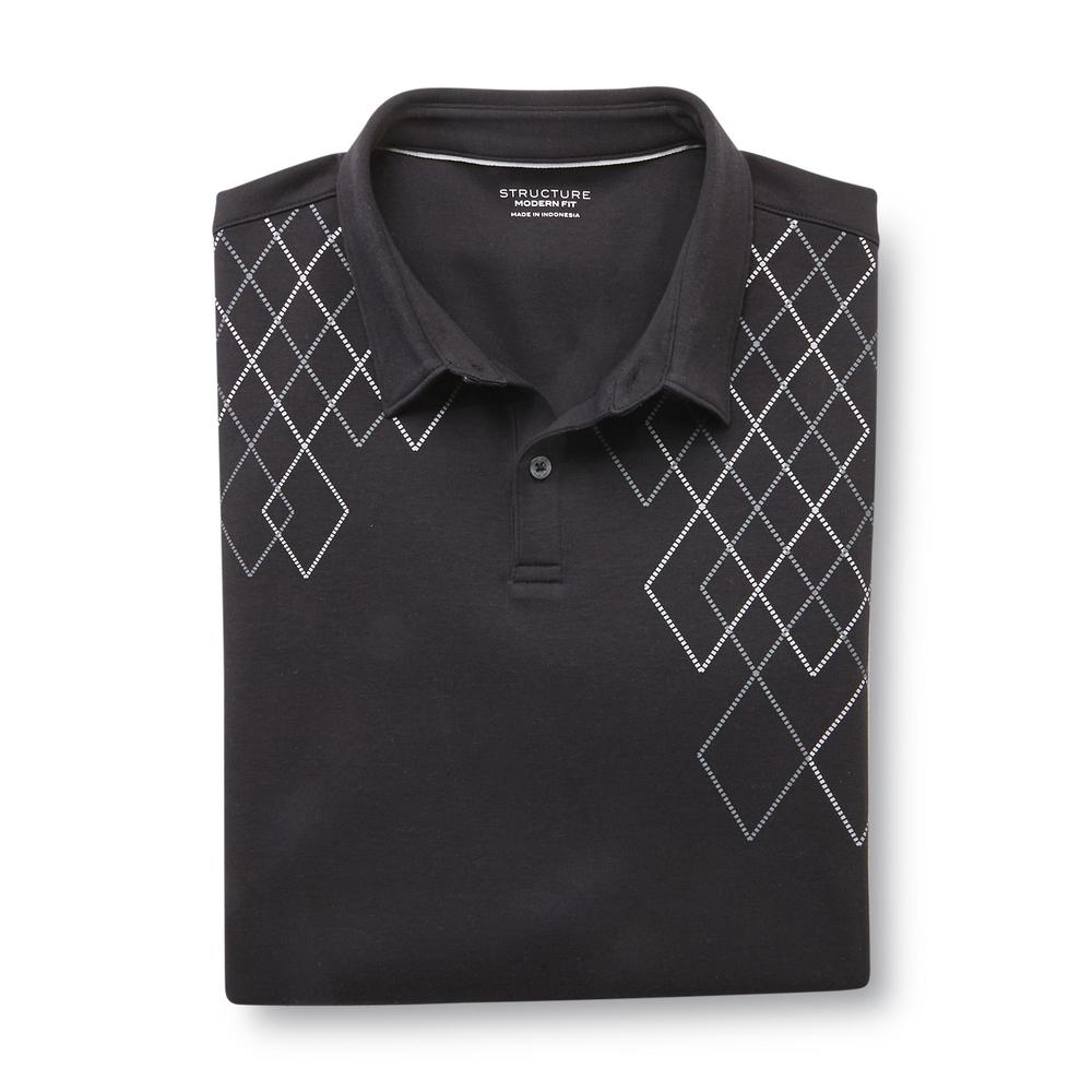 Structure Men's Modern Fit Golf Shirt - Argyle
