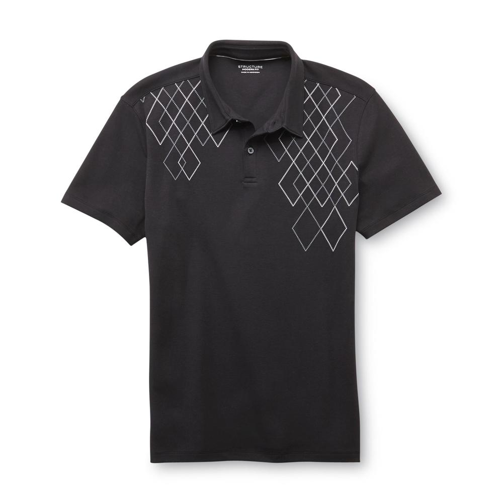 Structure Men's Modern Fit Golf Shirt - Argyle