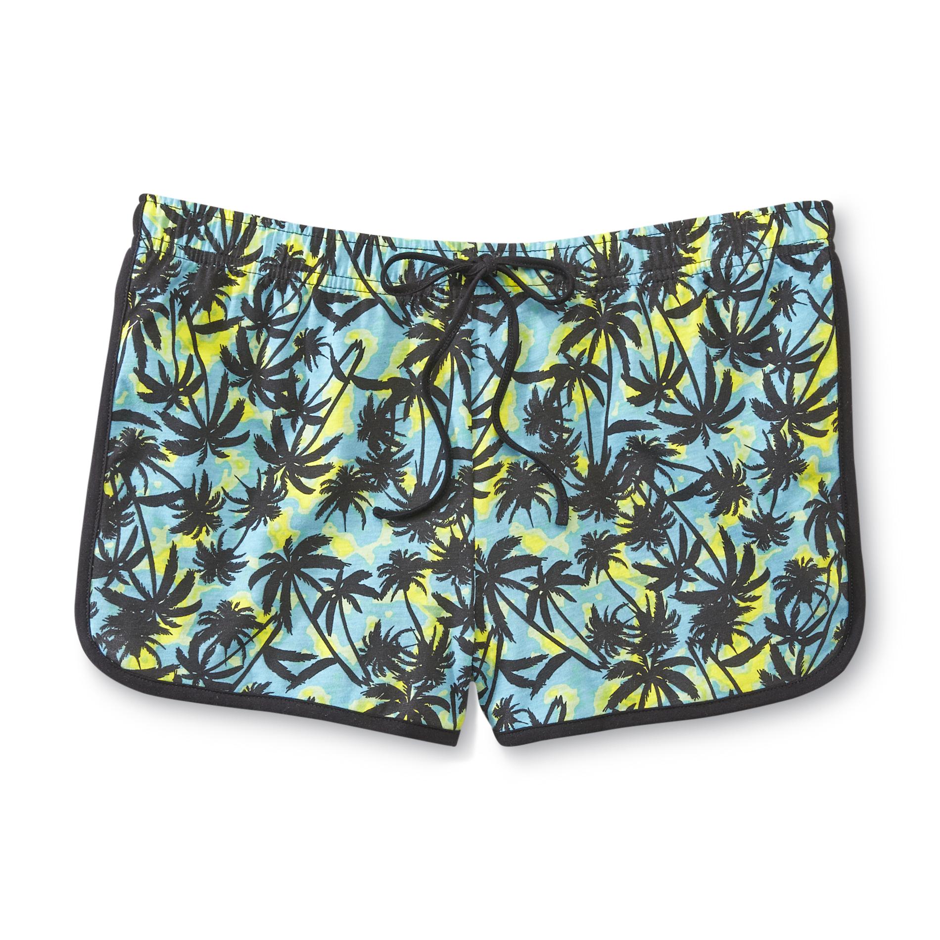 Joe Boxer Junior's Knit Dolphin Shorts - Palm Trees & Tie-Dye