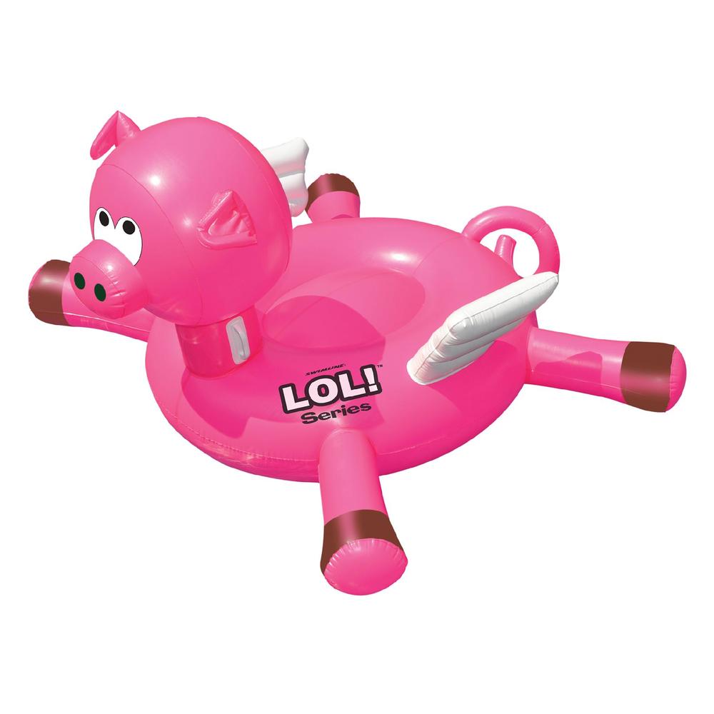 Swimline LOL&#8482; 54-in Pig inflatable Ride-On Pool Toy