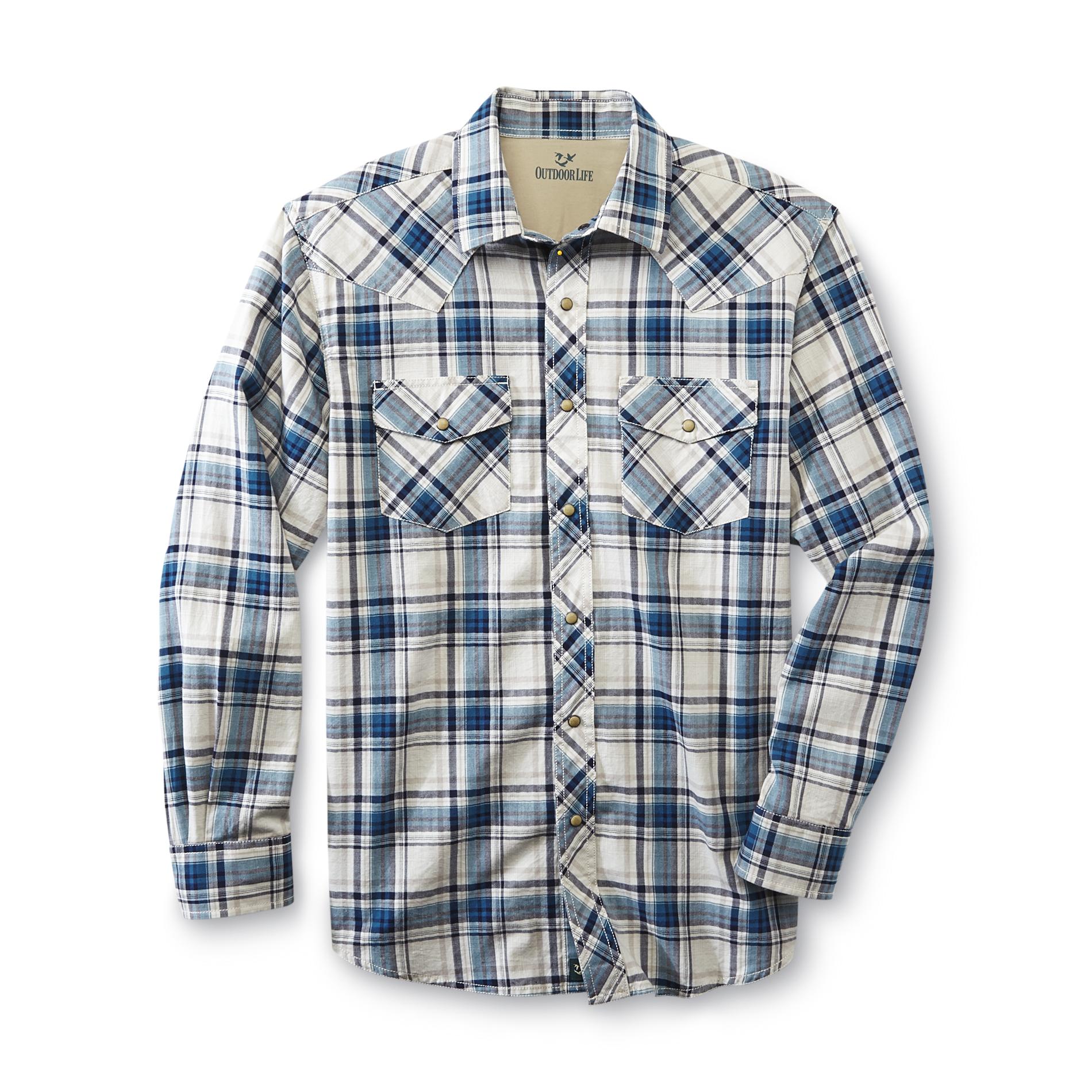 Outdoor Life&reg; Men&#8217;s Long Sleeve Western Shirt-Plaid