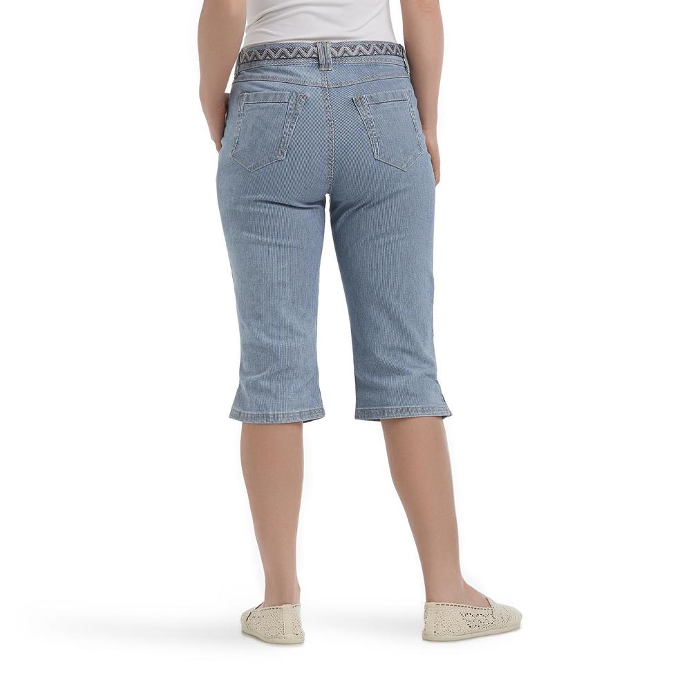 Gloria Vanderbilt Petite's Skimmer Shorts & Belt