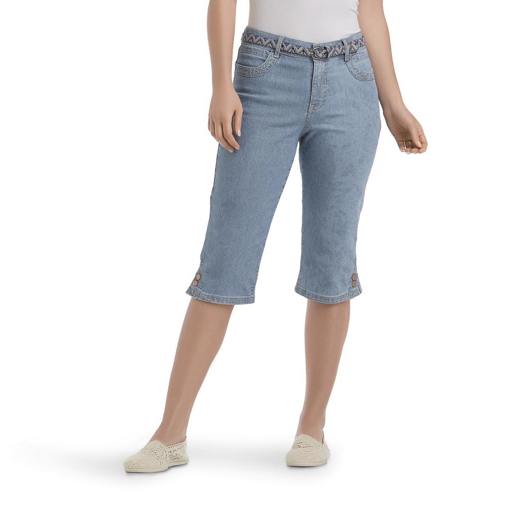 Gloria Vanderbilt Petite's Skimmer Shorts & Belt