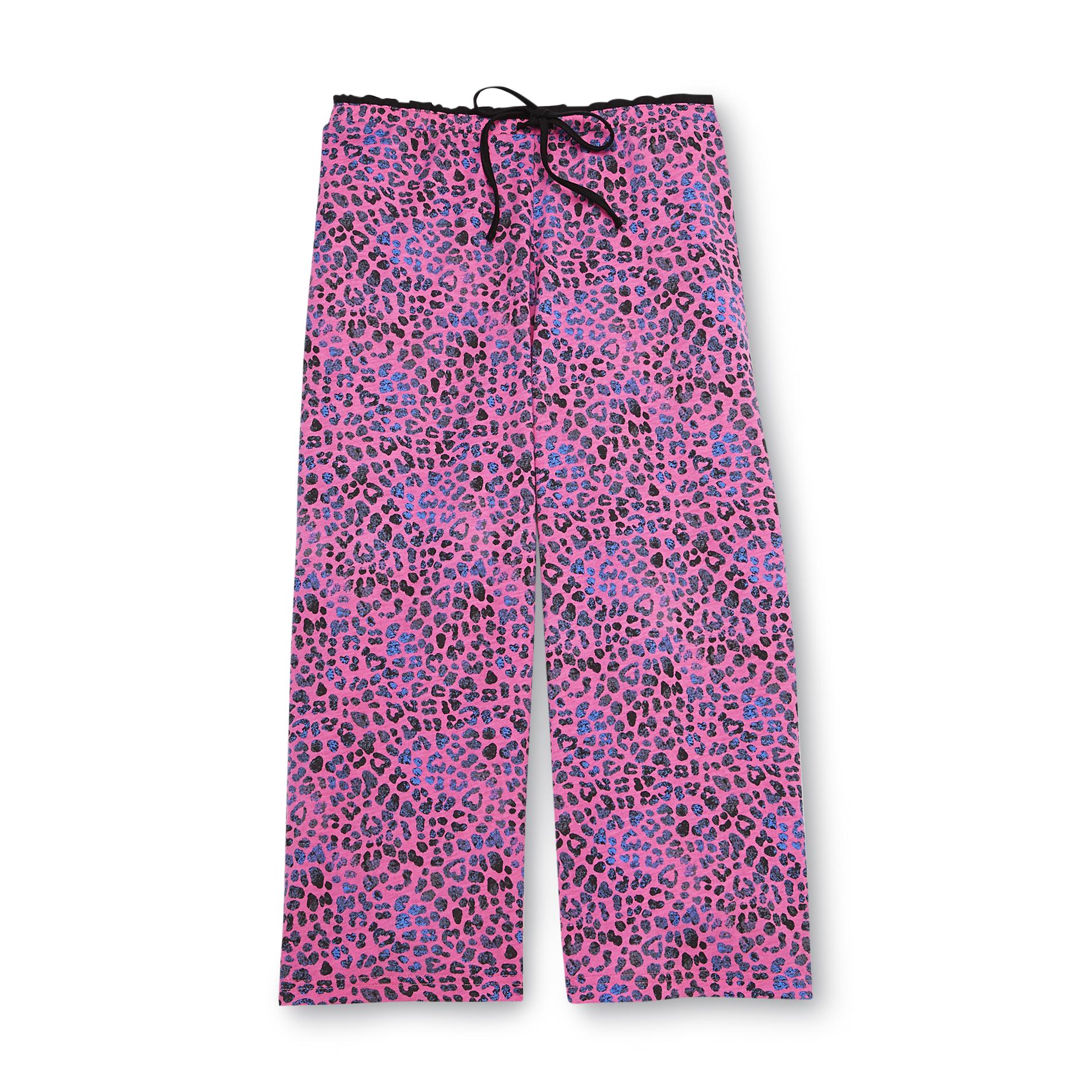 Joe Boxer Women's Knit Capri Lounge Pants - Leopard