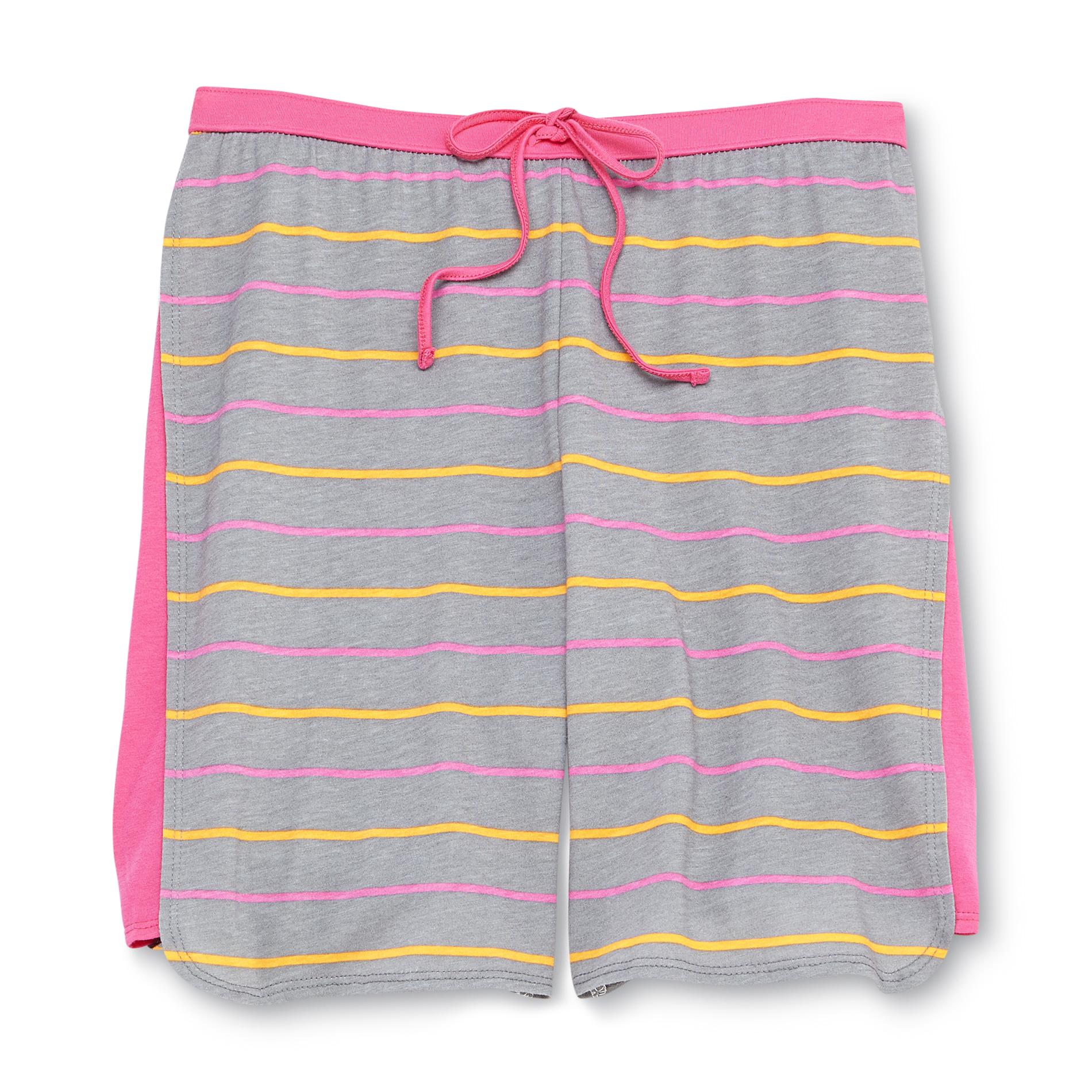 Joe Boxer Women's Knit Bermuda Sleep Shorts - Striped