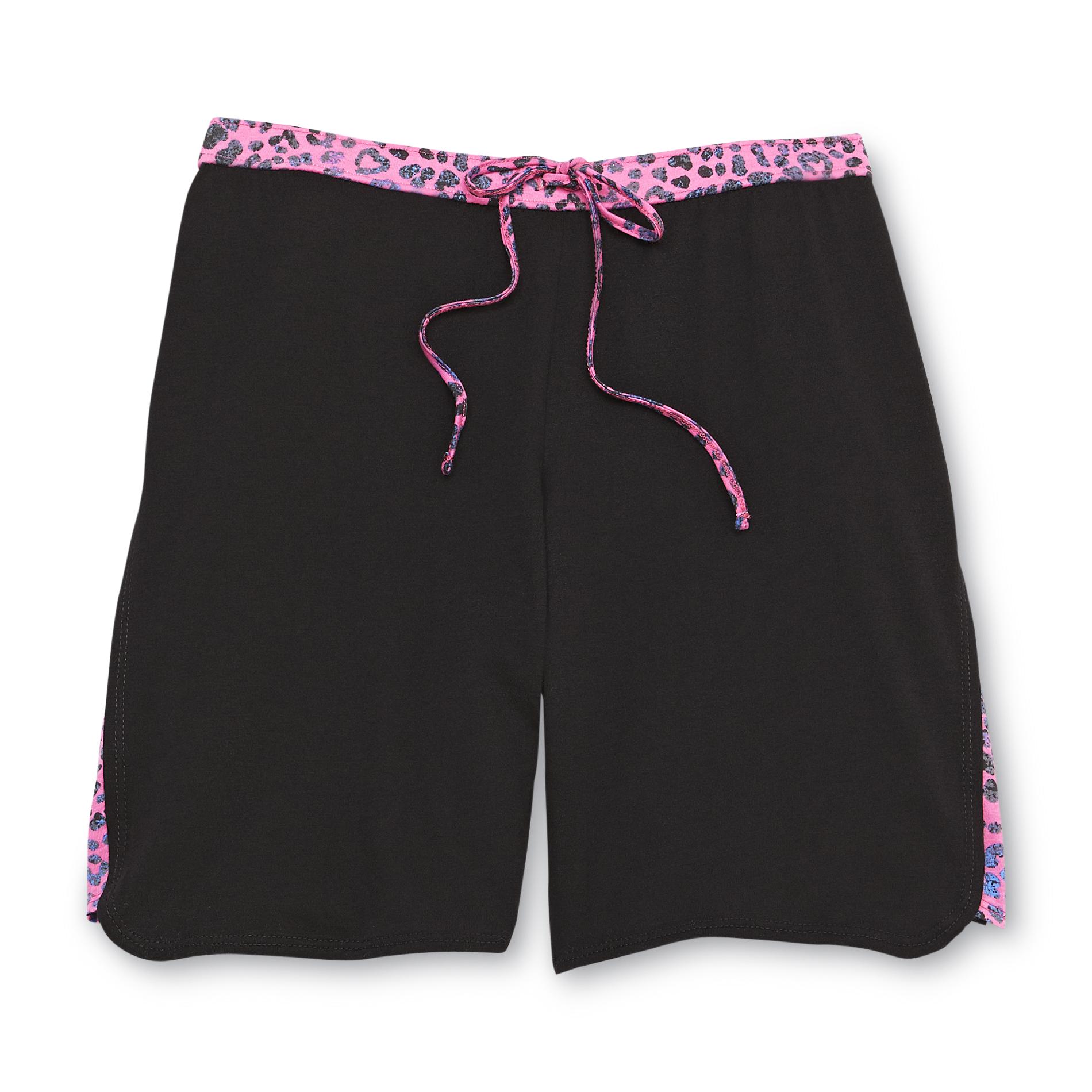 Joe Boxer Women's Knit Bermuda Sleep Shorts - Leopard