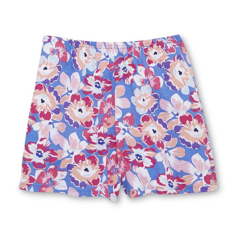 Pink K Women's Pajama Tank Top & Shorts - Floral