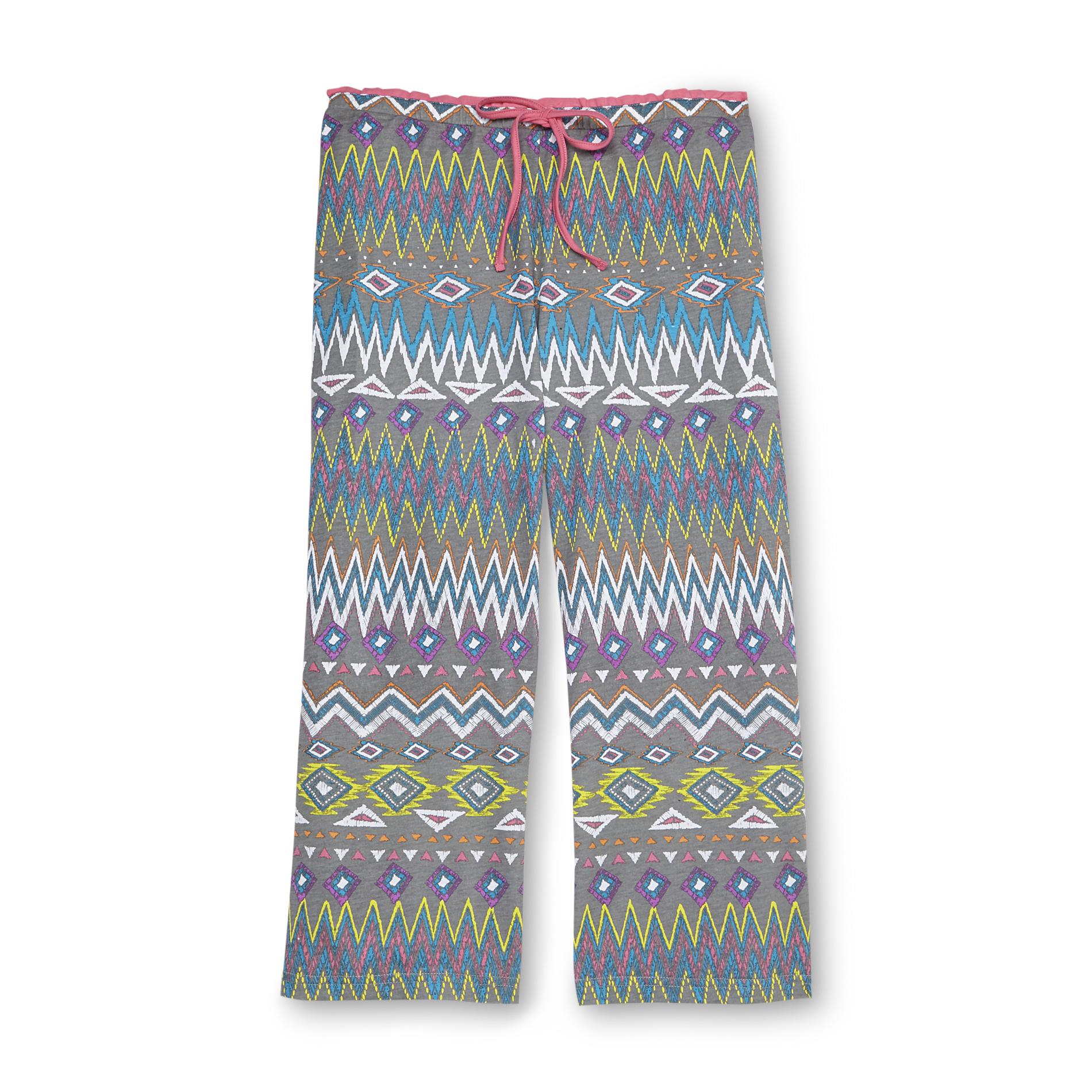Joe Boxer Women's Knit Capri Lounge Pants - Tribal