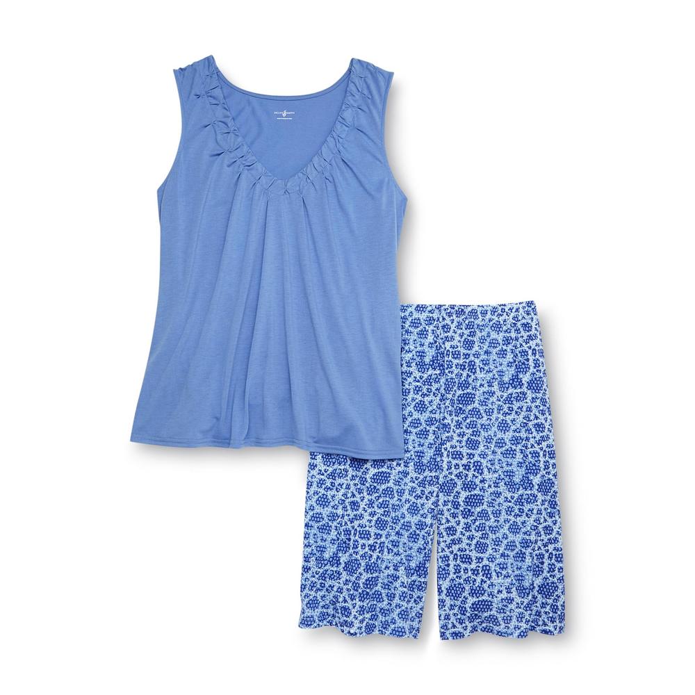 Jaclyn Smith Women's Pajama Top & Bermuda Shorts - Spots