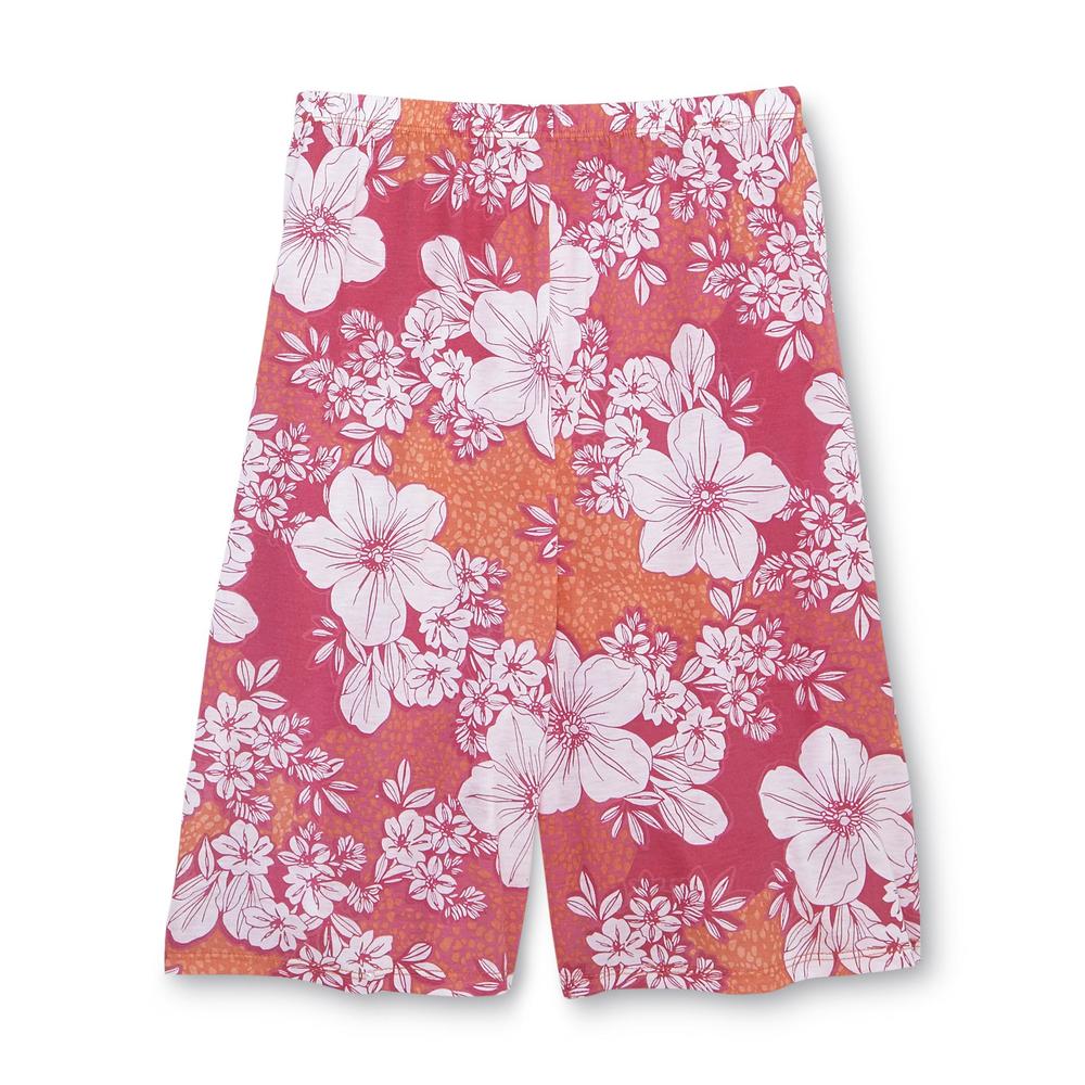 Jaclyn Smith Women's Pajama Top & Bermuda Shorts - Floral Print