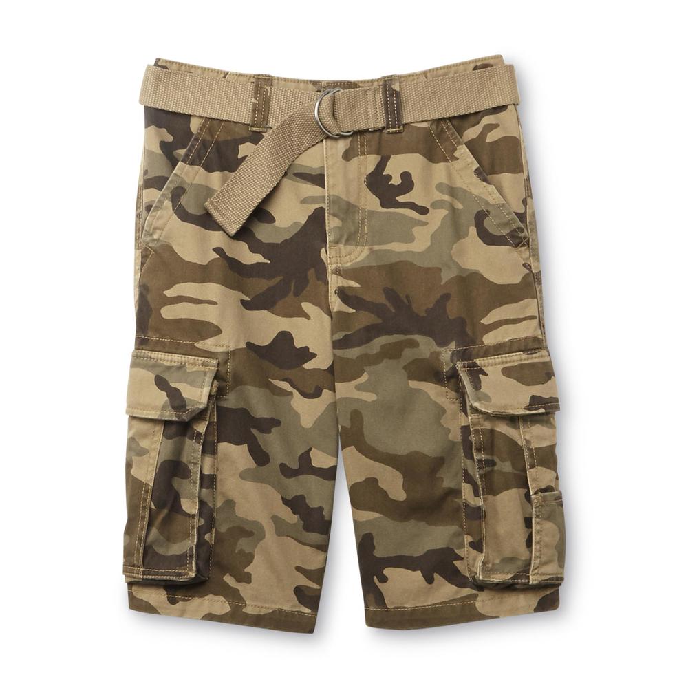 Canyon River Blues Boy's Cargo Shorts & Belt - Camouflage