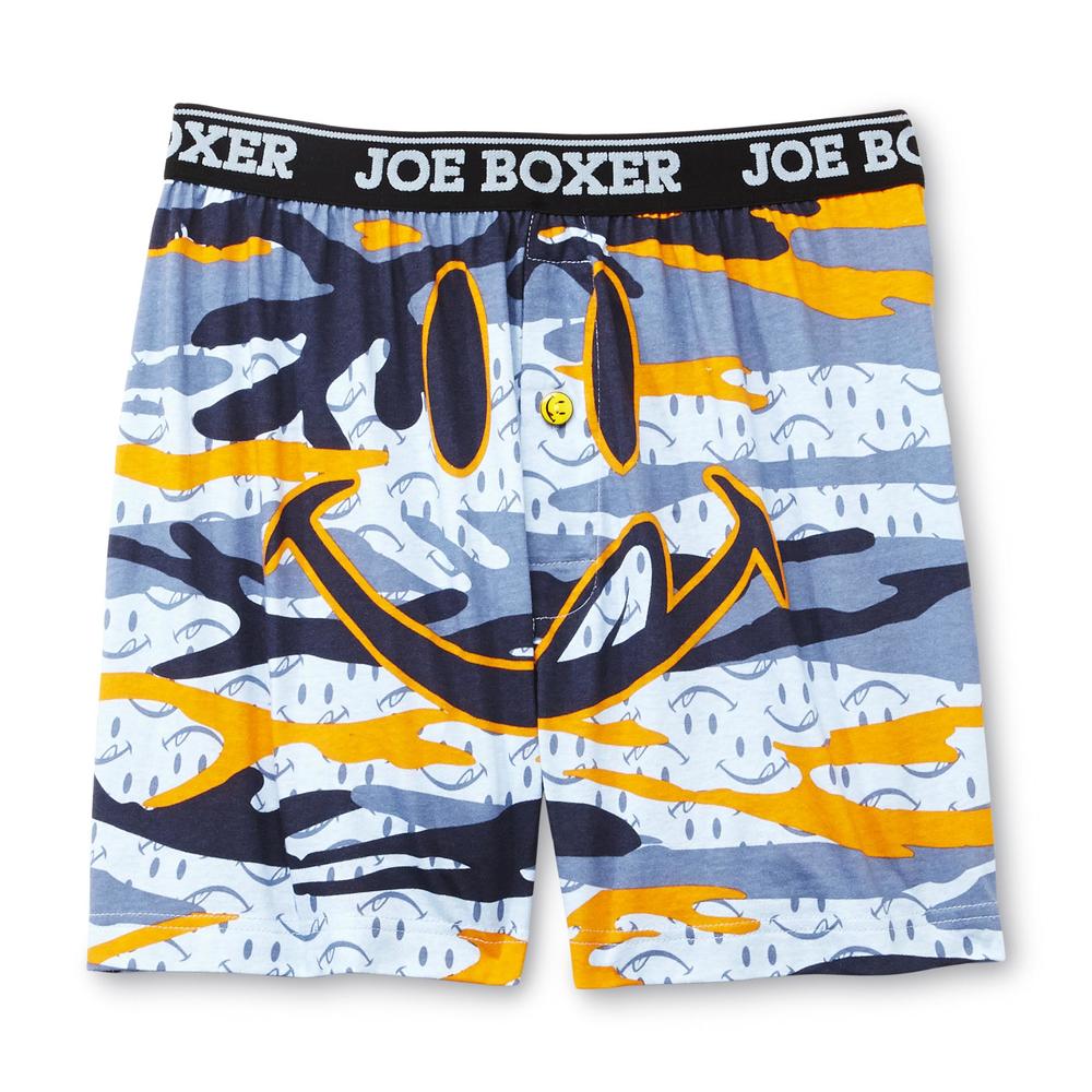 Joe Boxer Men's Boxers - Camouflage Smiley Face