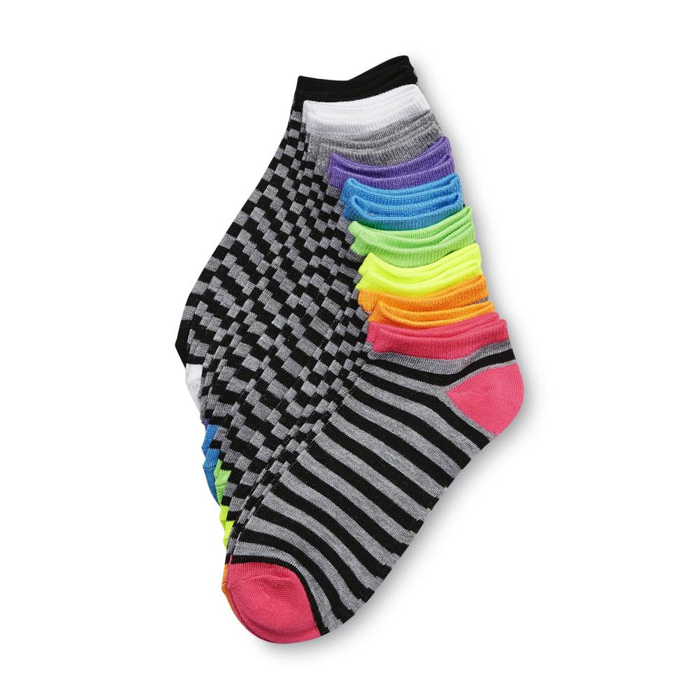 Joe Boxer Women's 9-Pairs Low-Cut Socks - Striped & Solids