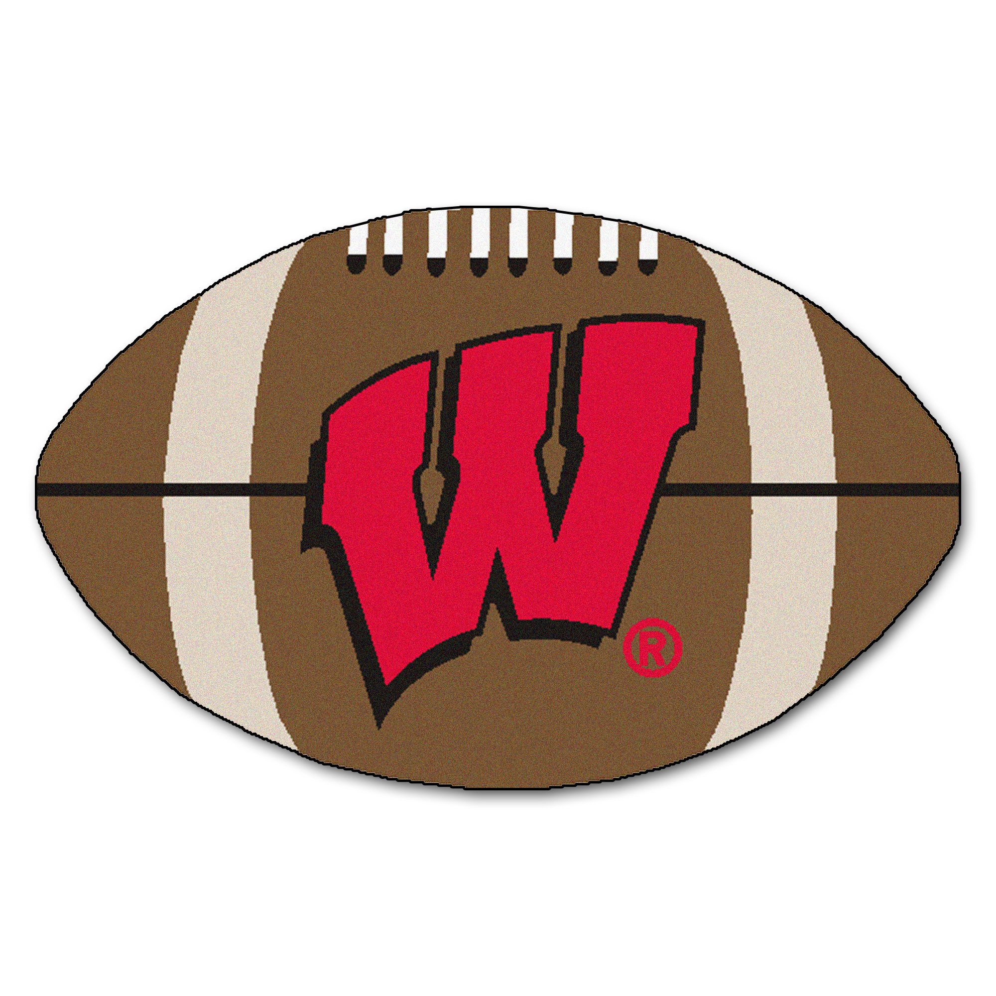 Wisconsin Football Rug 22" x 33"