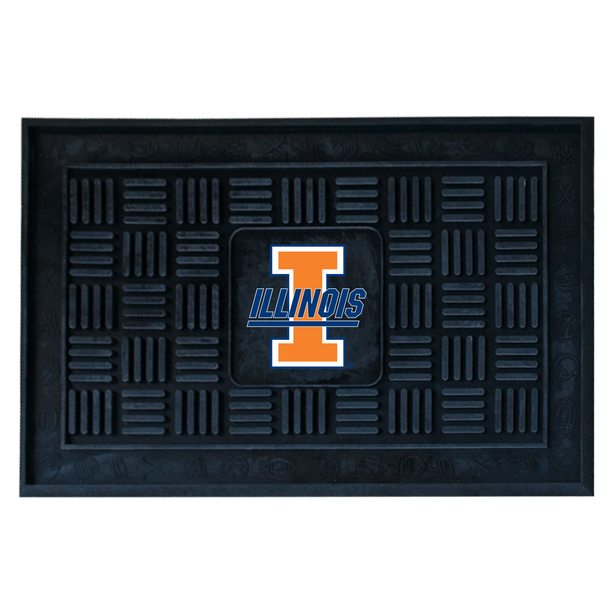 University of Illinois Medallion Door Mat 19" x 30"