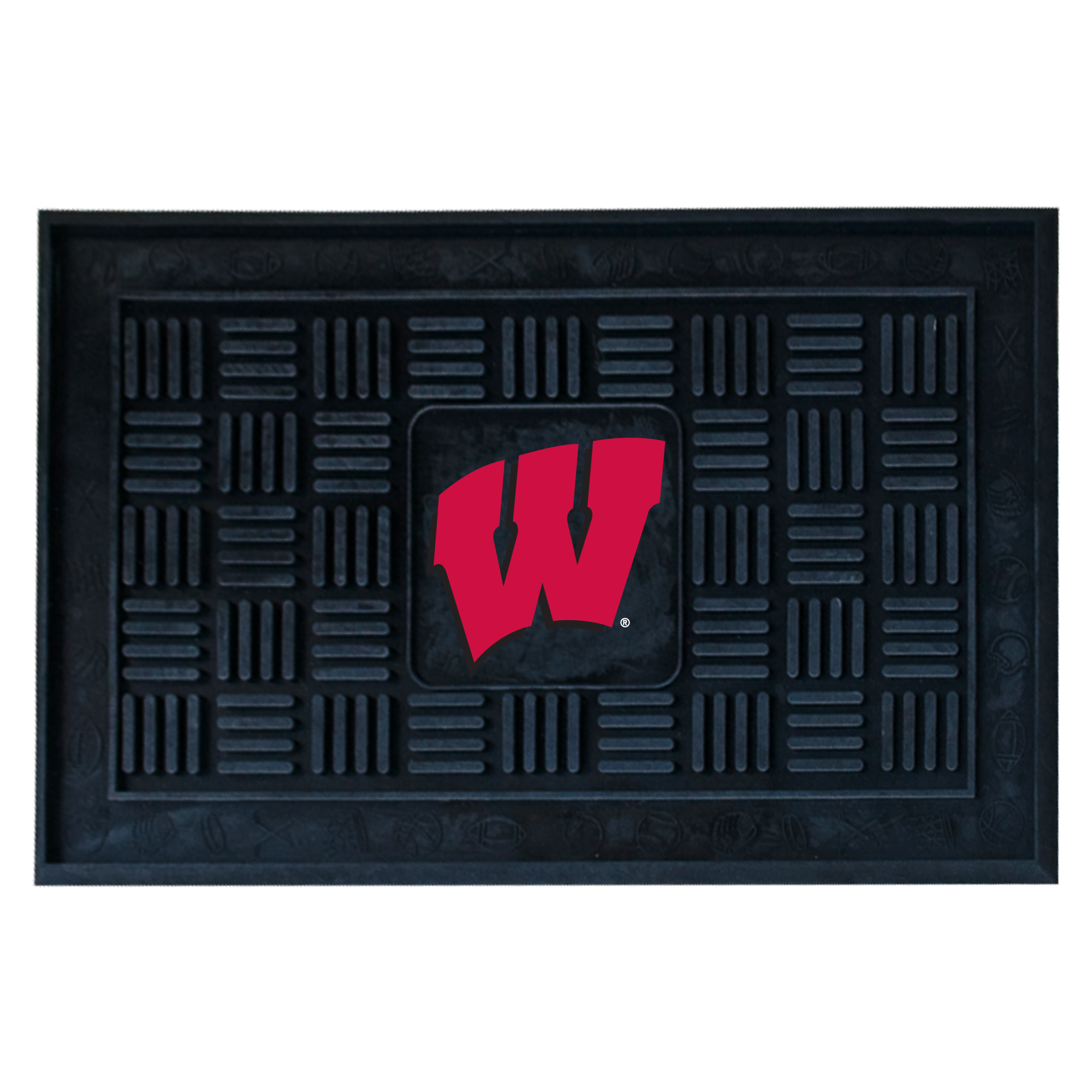University of Wisconsin Medallion Door Mat 19" x 30"