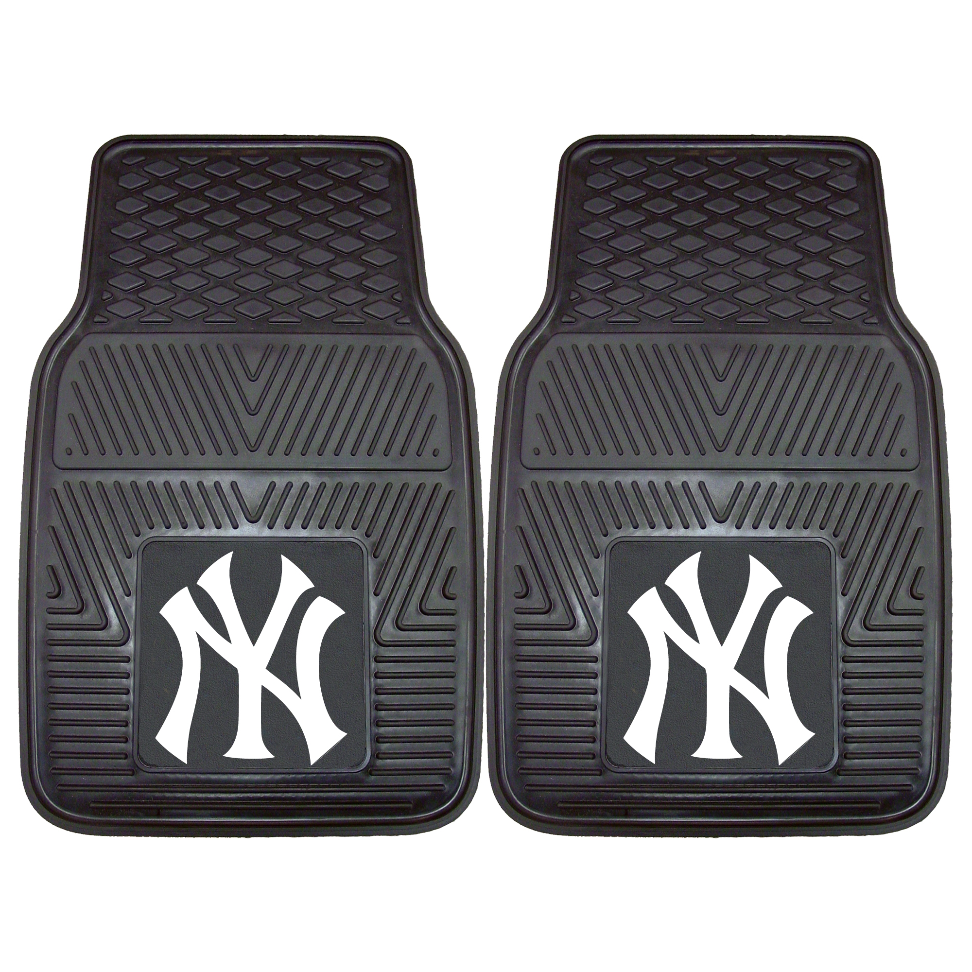New York Yankees Heavy Duty 2-Piece Vinyl Car Mats 18"x27"
