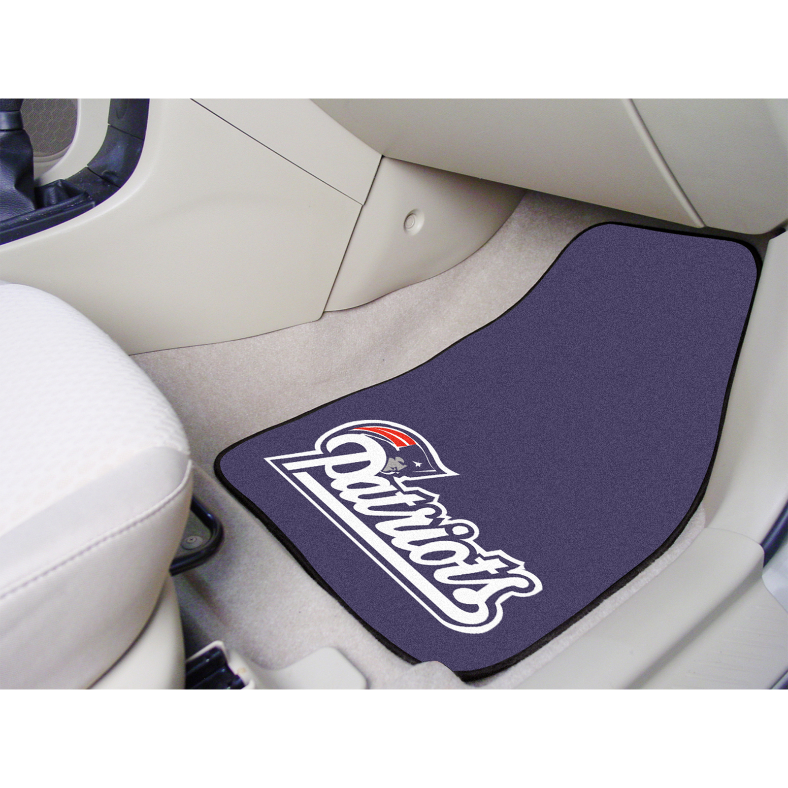National Football League New England Patriots 2-piece Carpeted Car Mats 18" x 27"