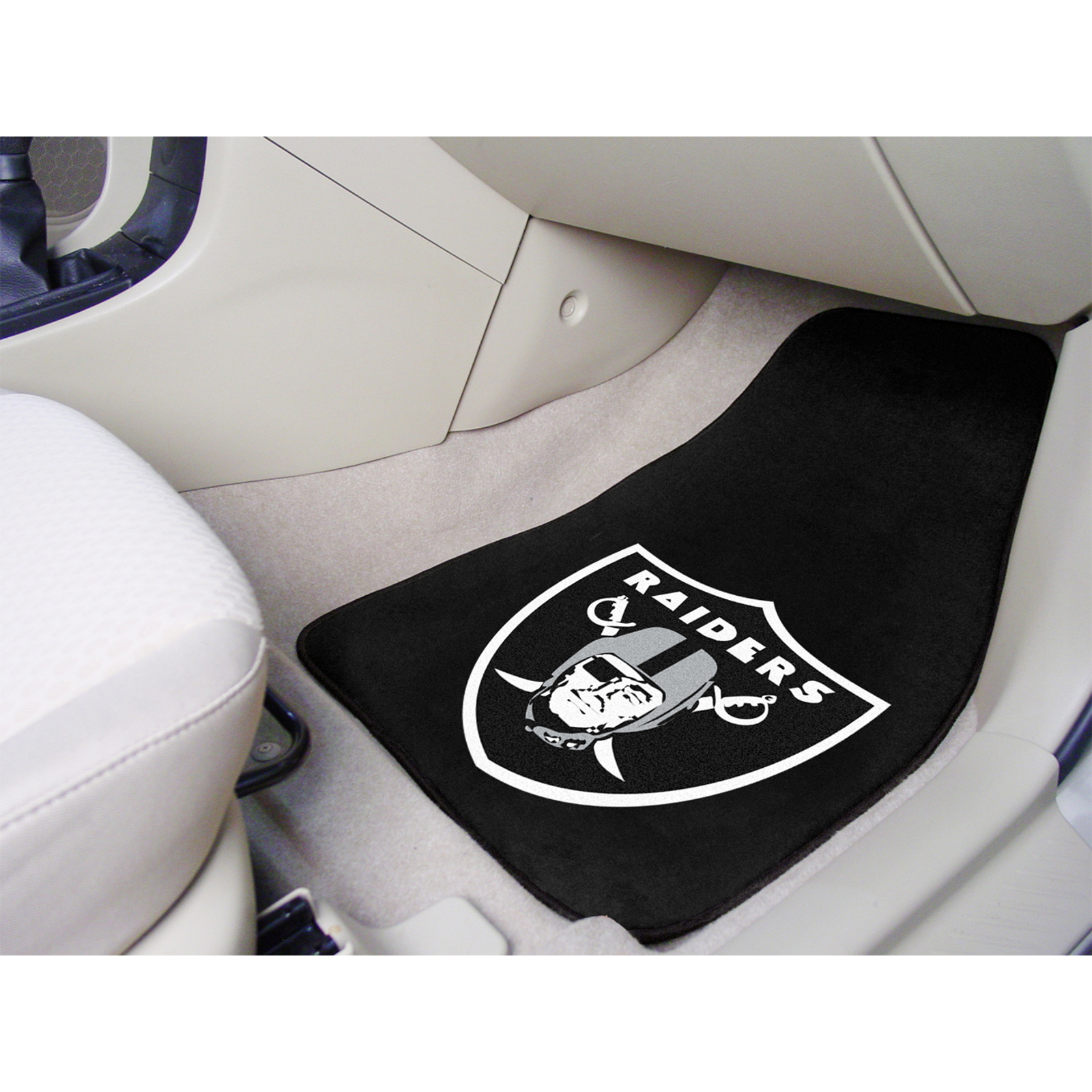 National Football League Oakland Raiders 2-piece Carpeted Car Mats 18" x 27"