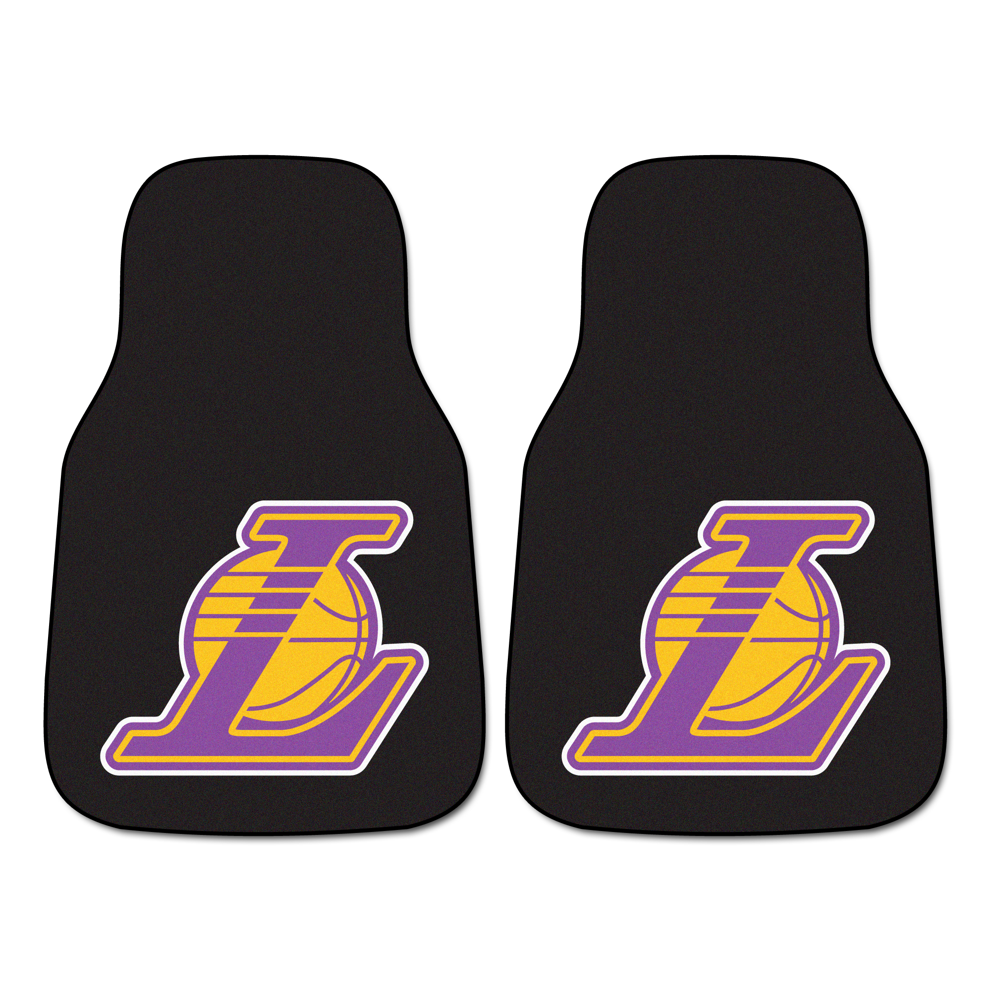 National Basketball Association Los Angeles Lakers 2-piece Carpeted Car Mats 18" x 27"