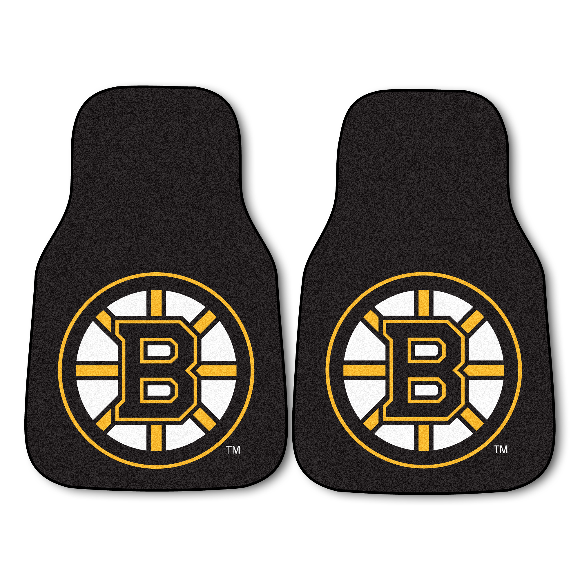 National Hockey League Boston Bruins 2-pc Printed Carpet Car Mats 18" x 27"