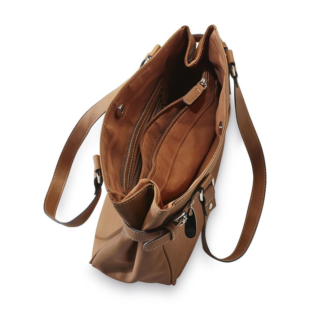 Treviso Women's Palmetto Faux Leather Satchel Handbag