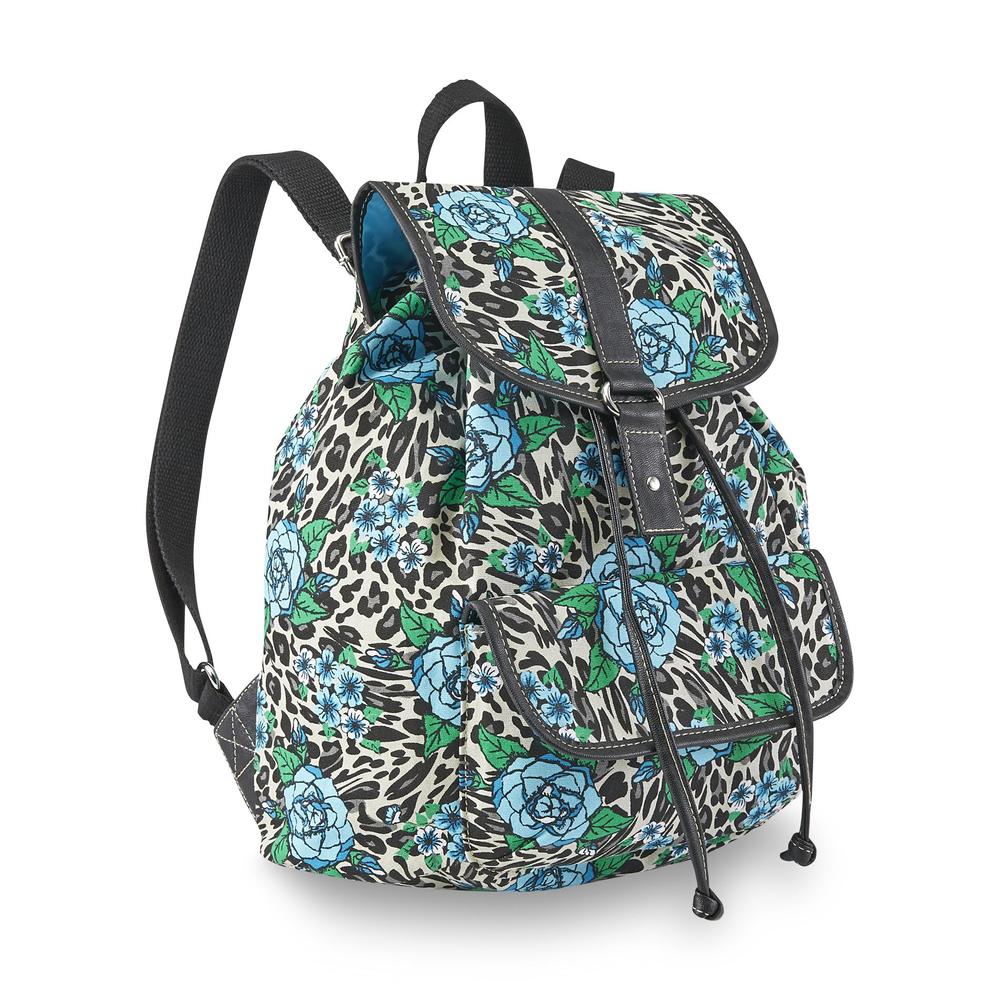 Bongo Junior's Canvas Backpack - Leopard Print & Floral