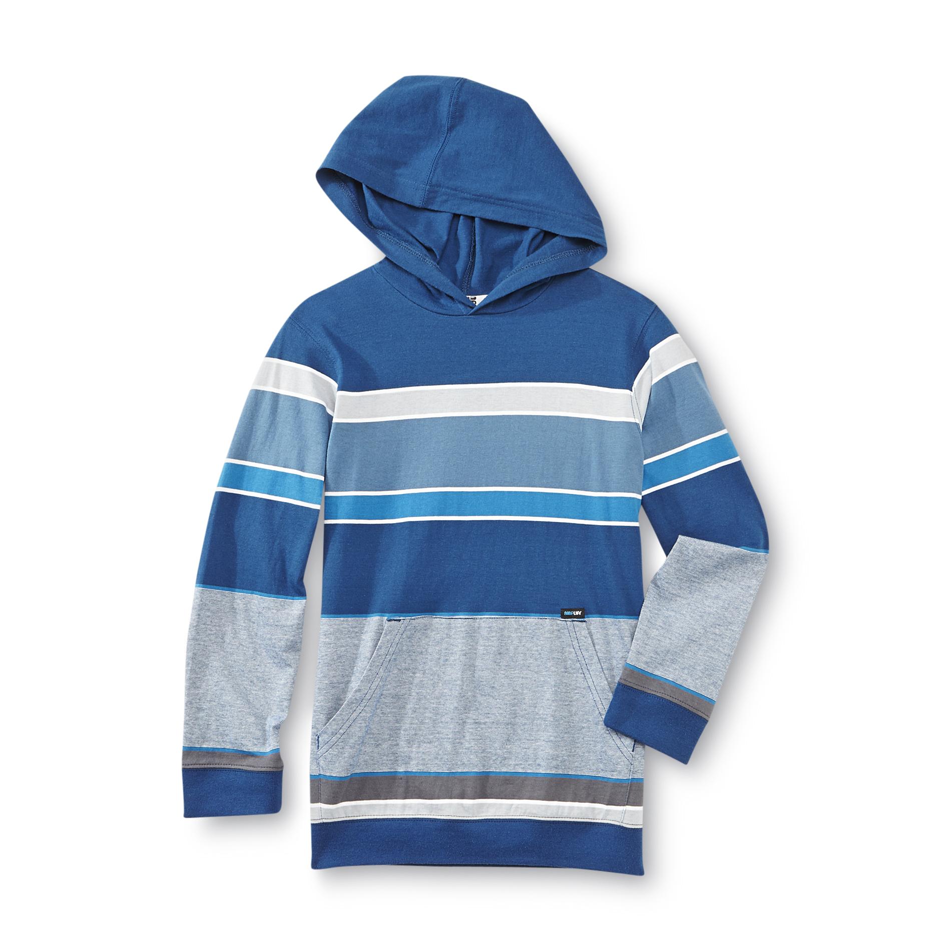 Amplify Boy's Hooded Long-Sleeve T-Shirt - Striped