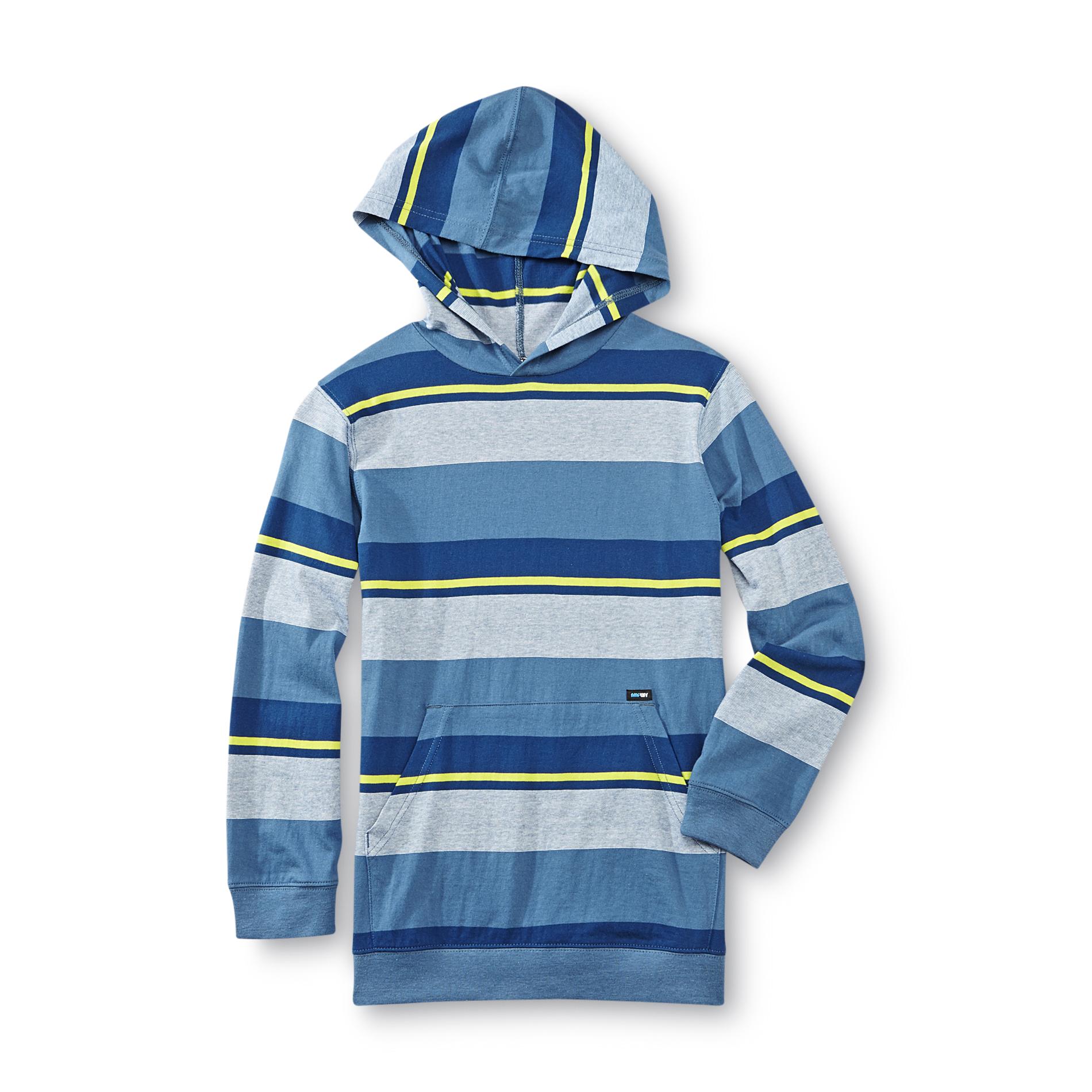 Amplify Boy's Hooded T-Shirt - Striped