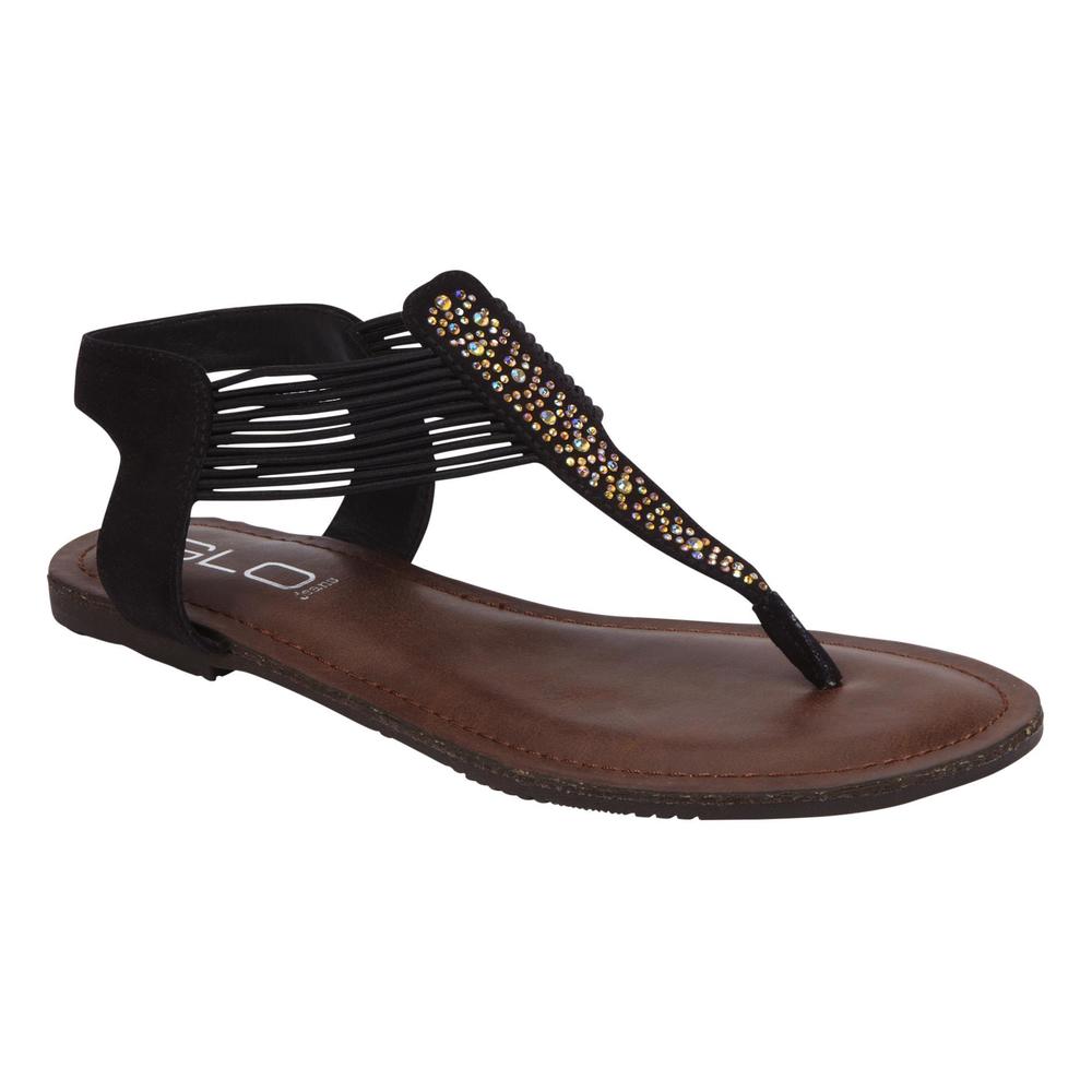 Glo Women's Sandal Whit - Black