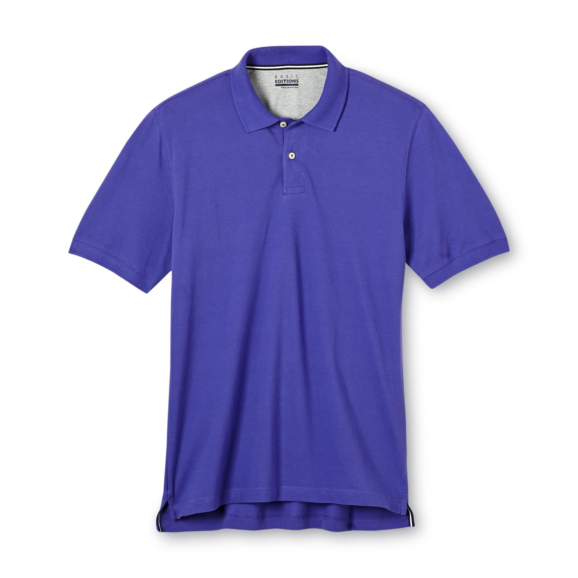 Basic Editions Men's Pique Polo Shirt