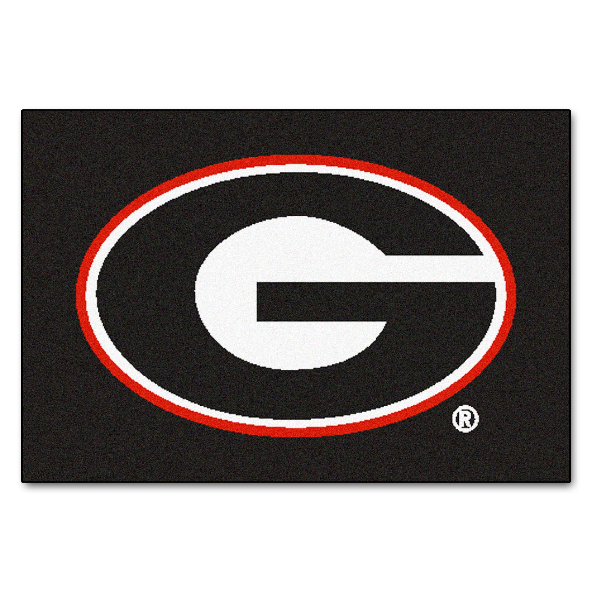 Georgia Starter Rug-Black "G" Logo 20" x 30"