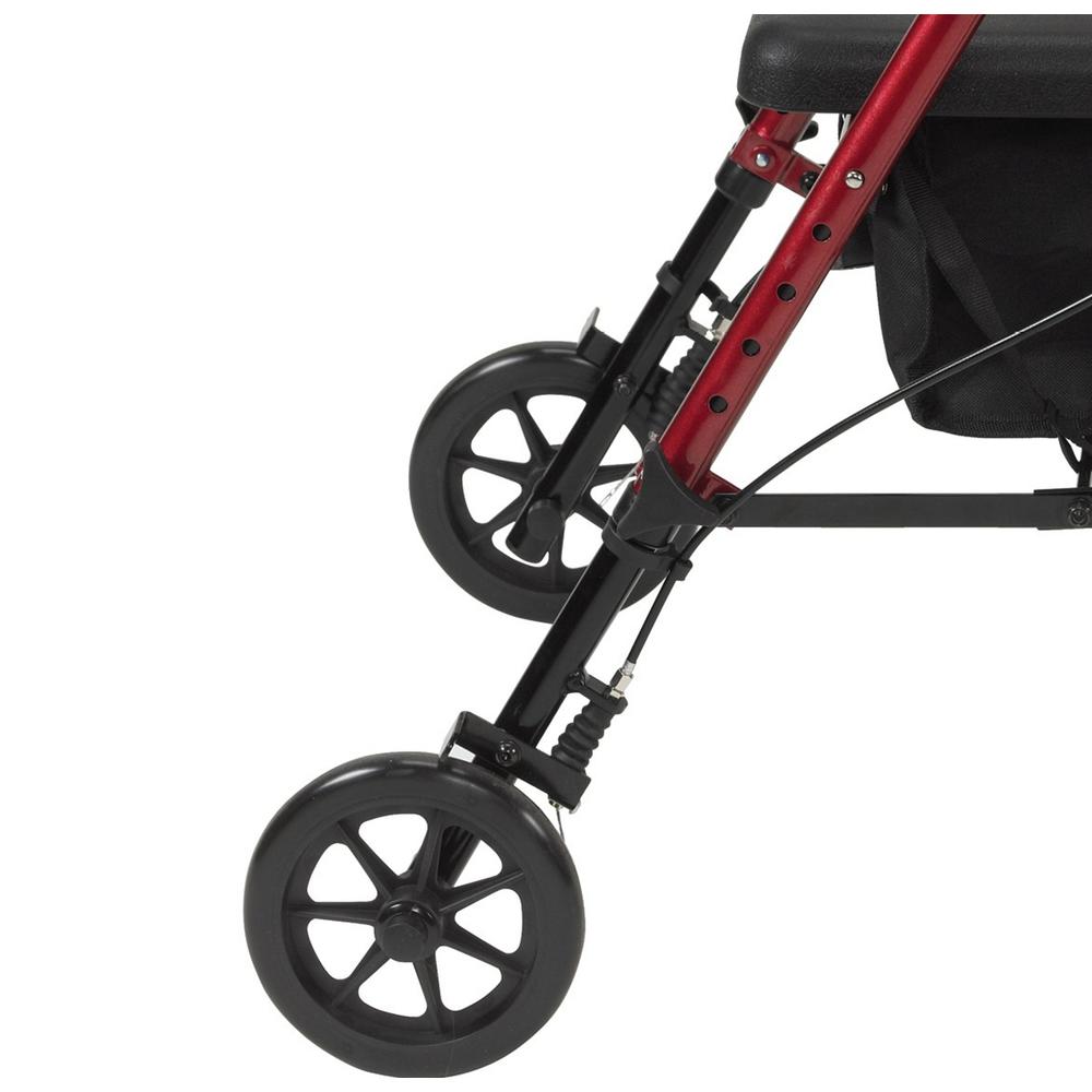 Drive Medical Adjustable Height Rollator with 6" Wheels