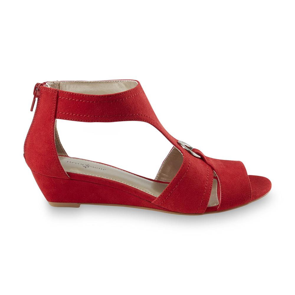 Jaclyn Smith Women's Daphne Red Wedge Sandal