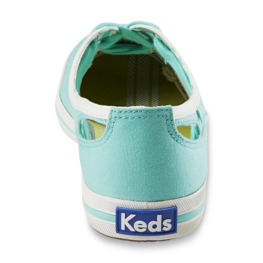 Keds Women's Champion Green/White Cutout Lace Up Casual Shoe