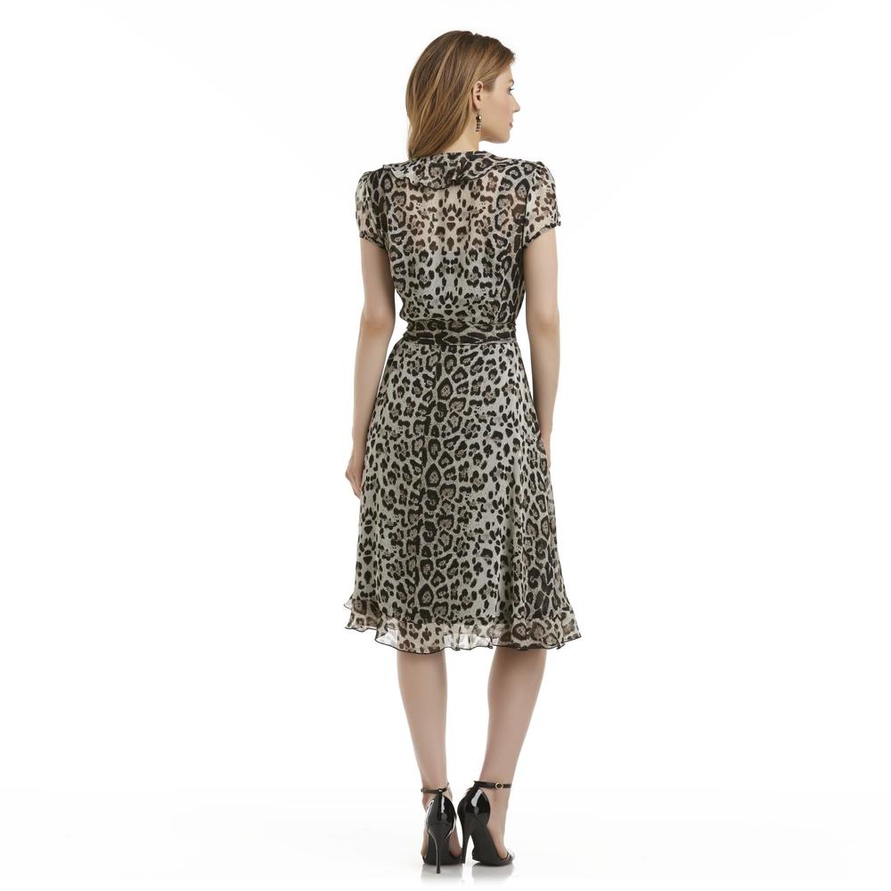 JBS Women's Chiffon Dress - Leopard Print