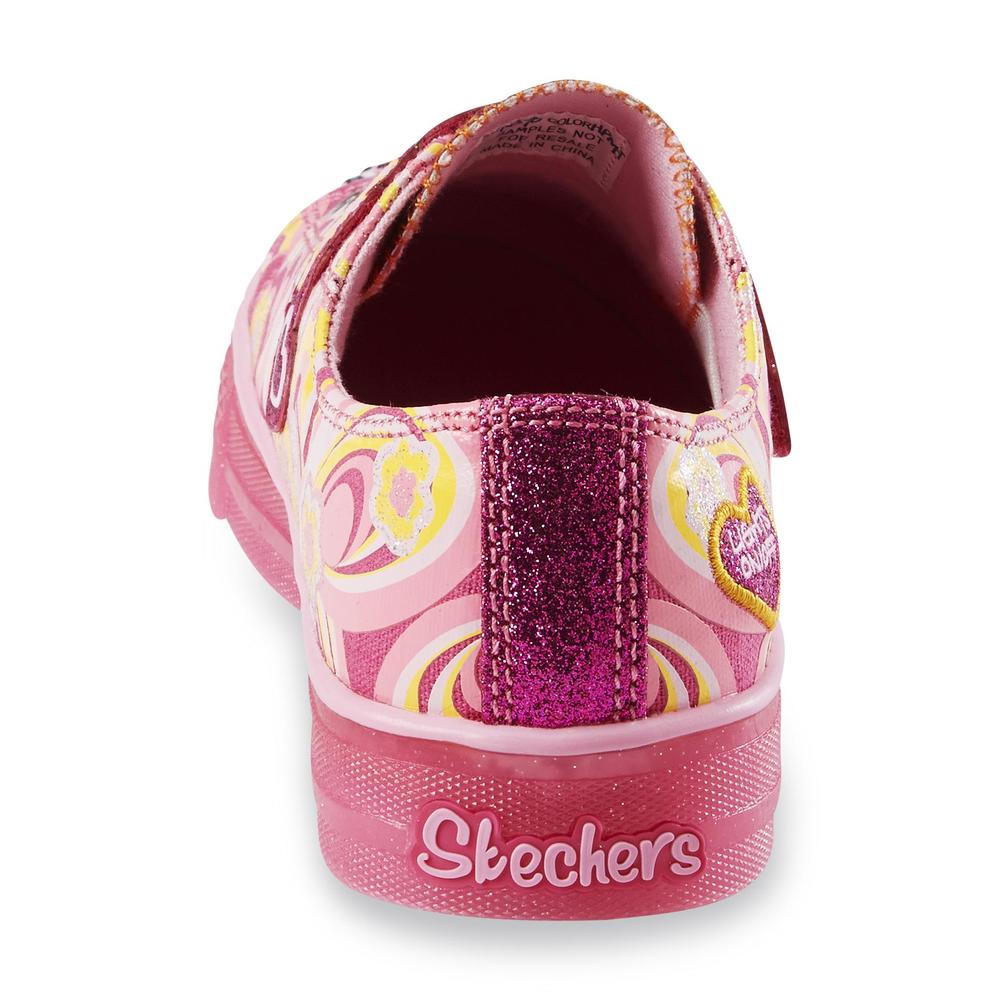 Skechers Girl's Twinkle Toes Boogie Lights Pink Light-Up Shoe