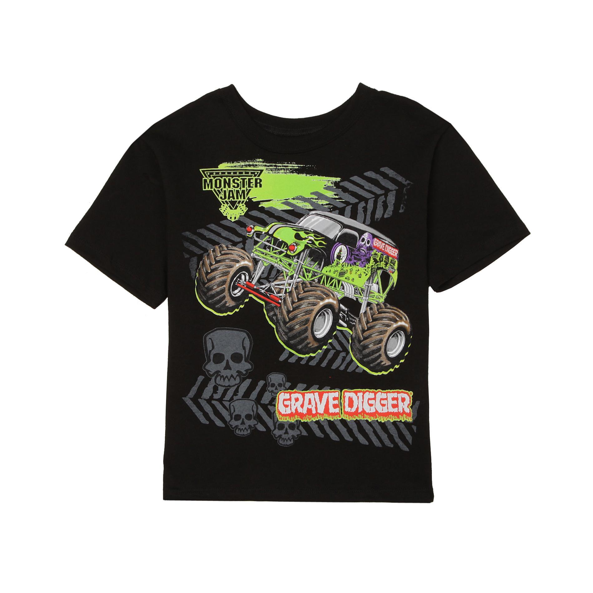 Nickelodeon Monster Jam Grave Digger Boy's Graphic T-Shirt