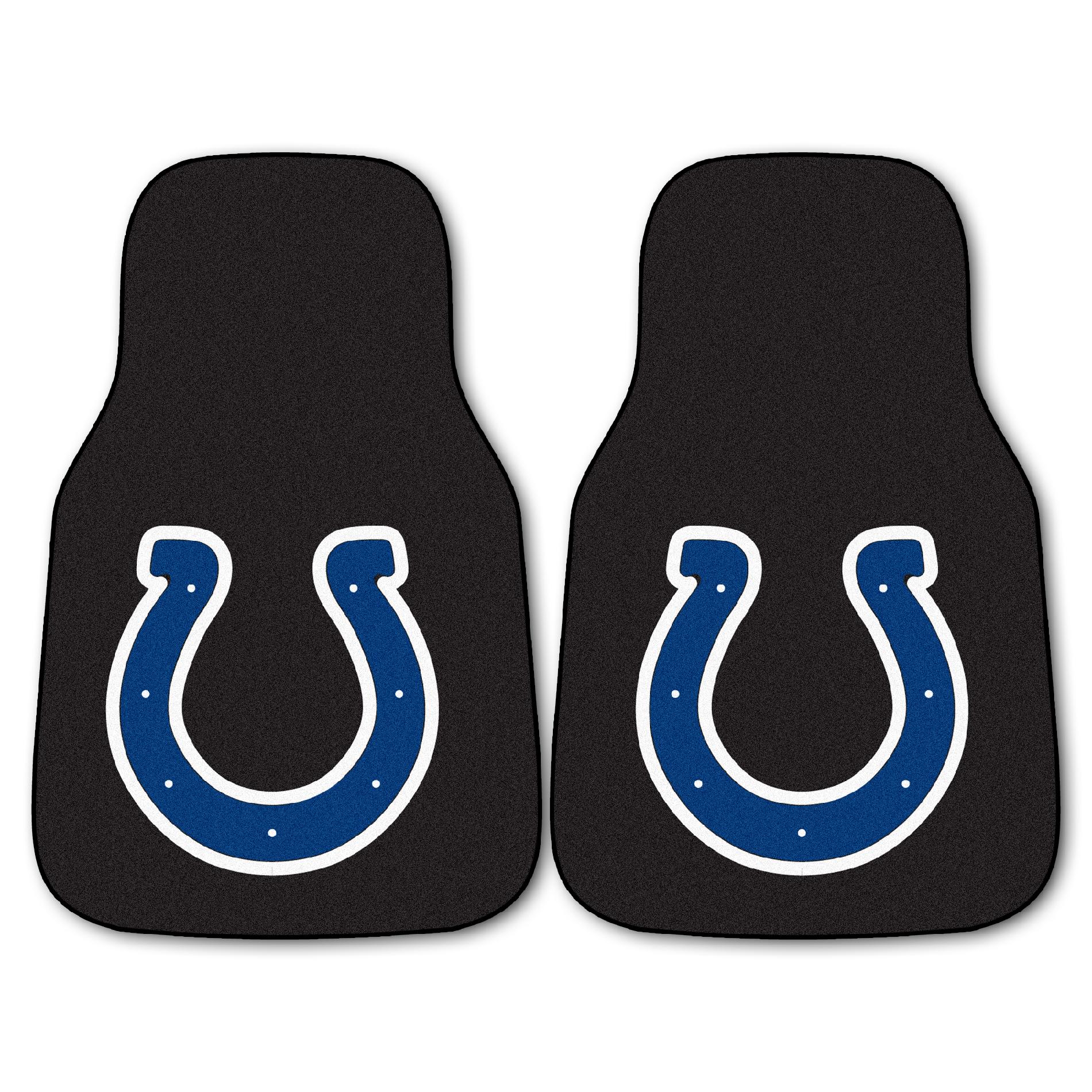 National Football League Indianapolis Colts 2-piece Carpeted Car Mats 18" x 27"