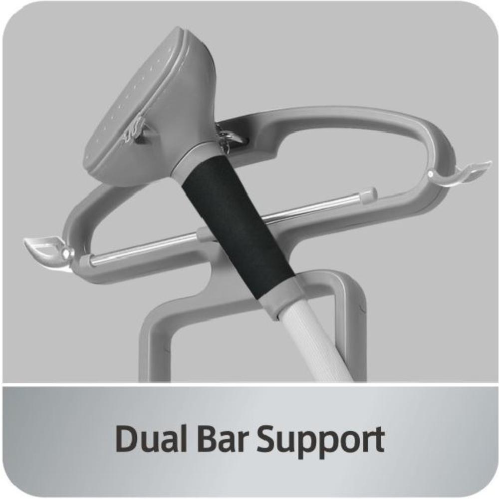 SALAV GS45-DJ-Silver Professional Series Dual Bar Garment Steamer with Foot Pedals, Silver