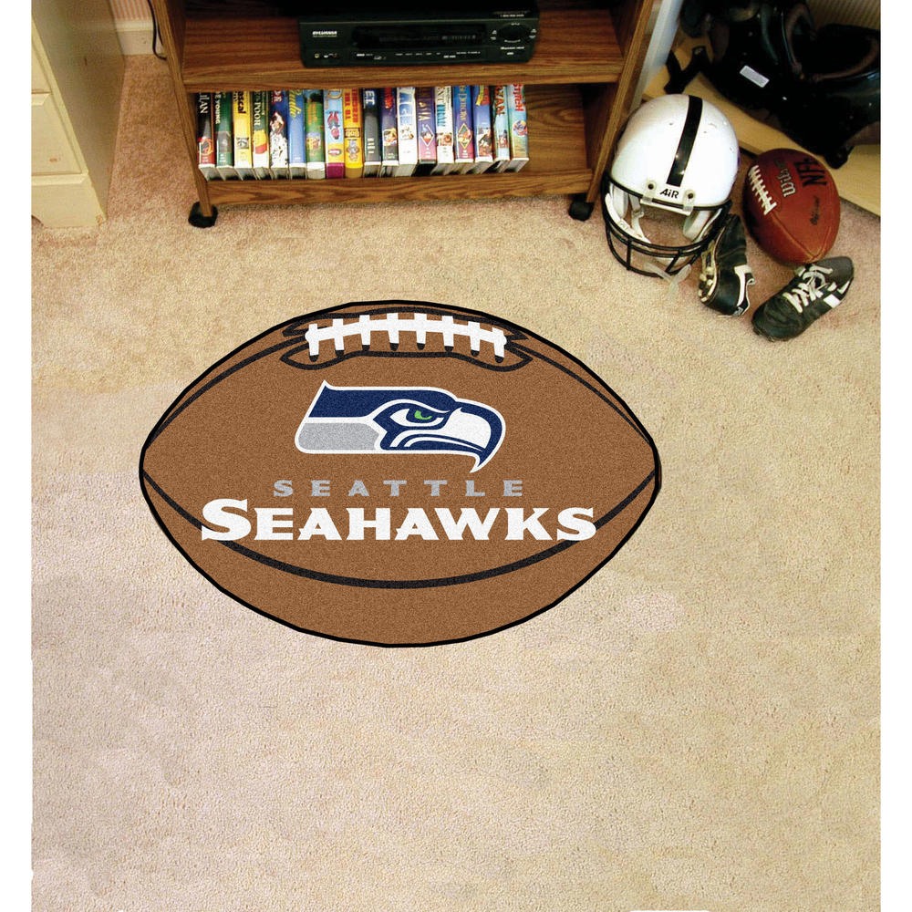 NFL - Seattle Seahawks Football Rug 22" x 33"
