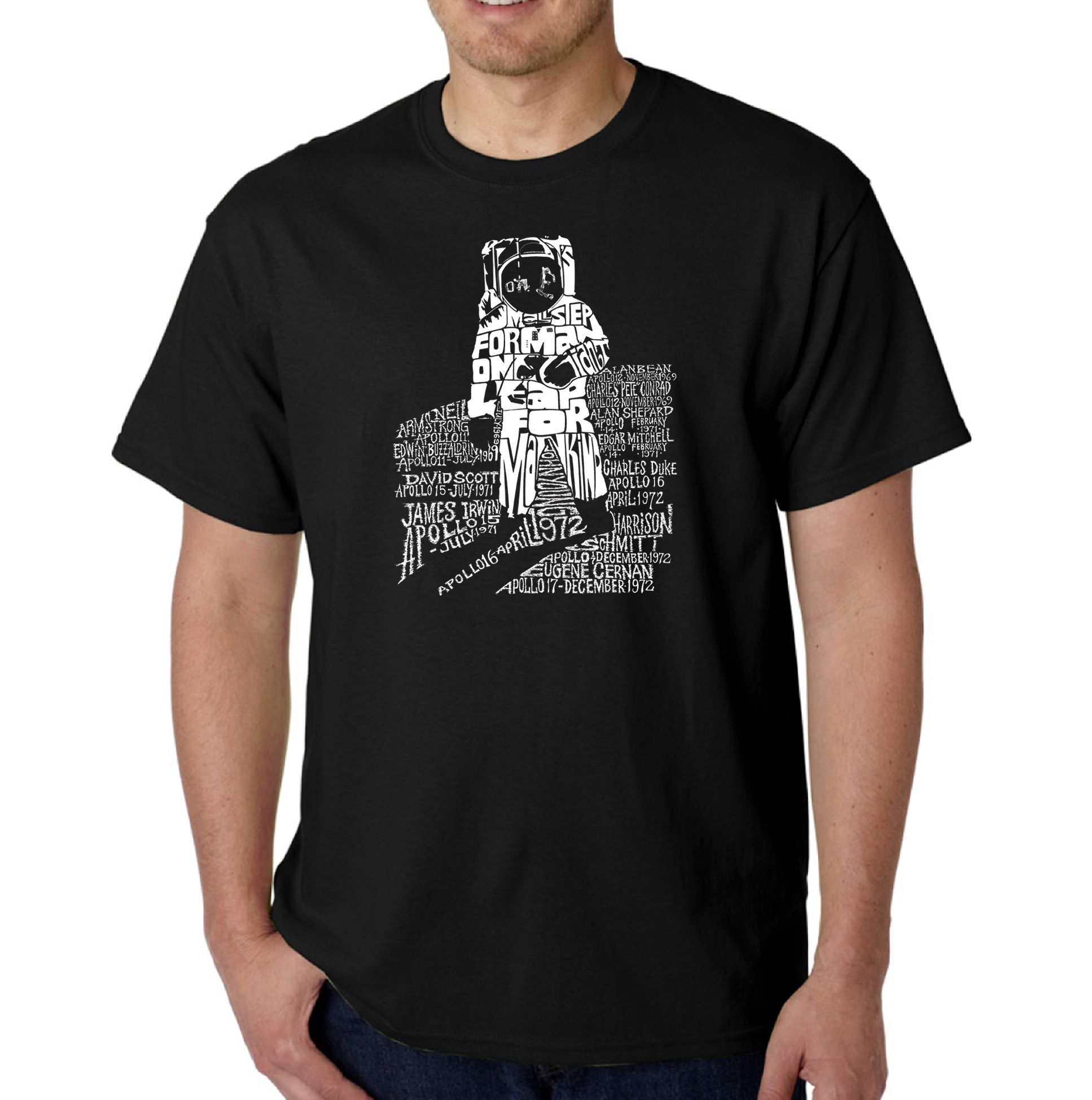 Los Angeles Pop Art Men's Word Art T-Shirt - That's One Small Step For Man...