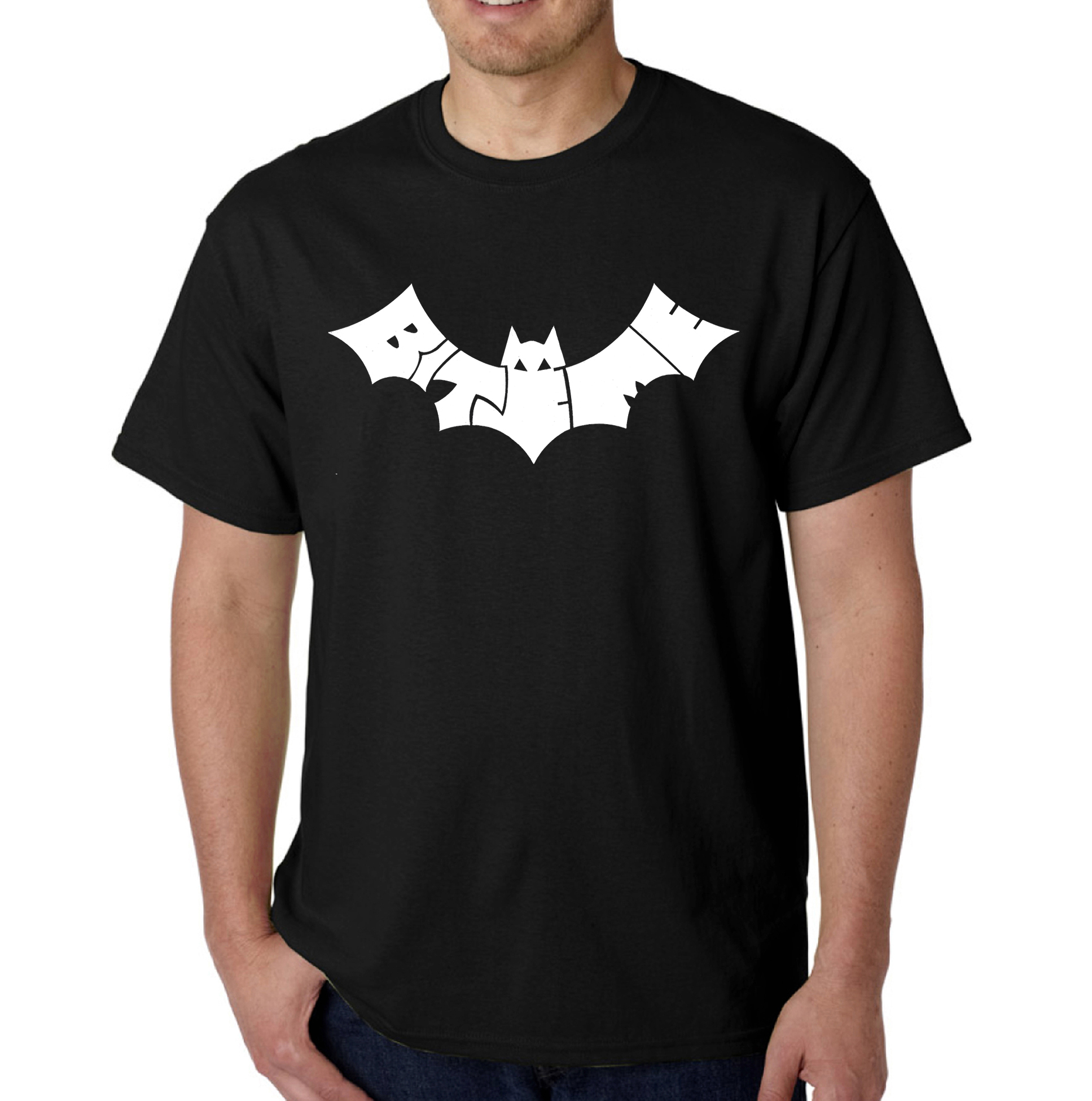 Los Angeles Pop Art Men's Word Art T-Shirt - Bat - Bite Me