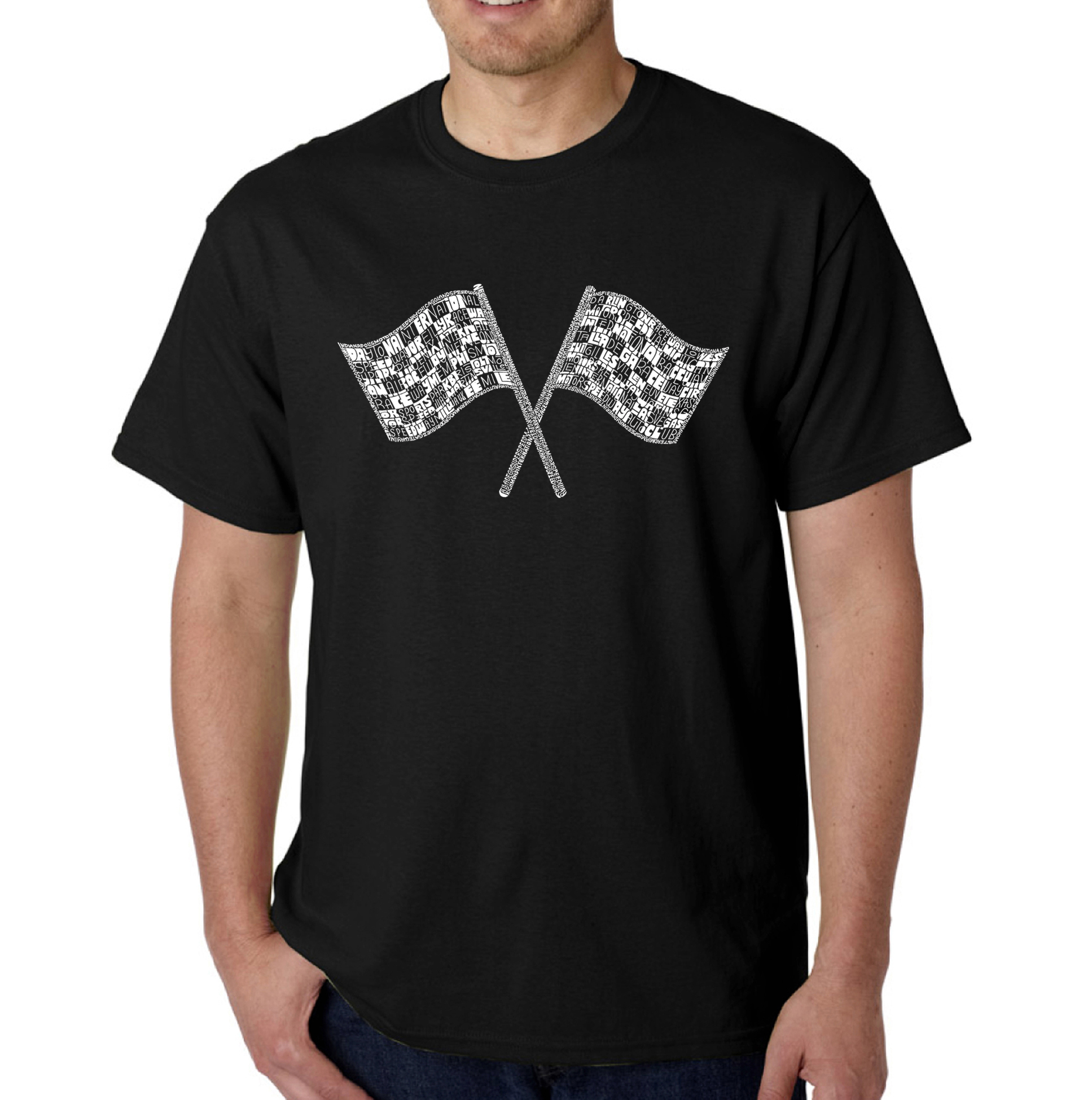 Los Angeles Pop Art Men's Word Art T-Shirt - NASCAR National Series Race Tracks