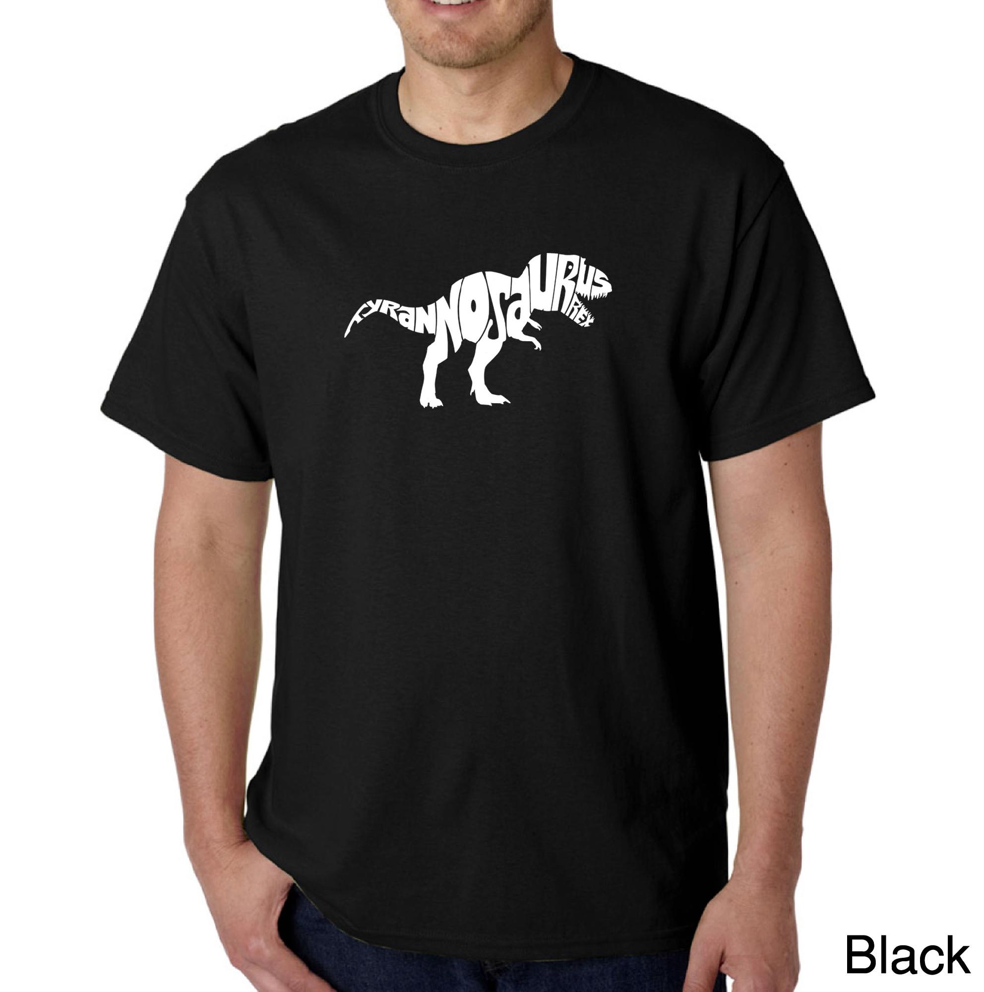 Los Angeles Pop Art Men's Big & Tall Word Art T-shirt - Tyrannosaurus rex