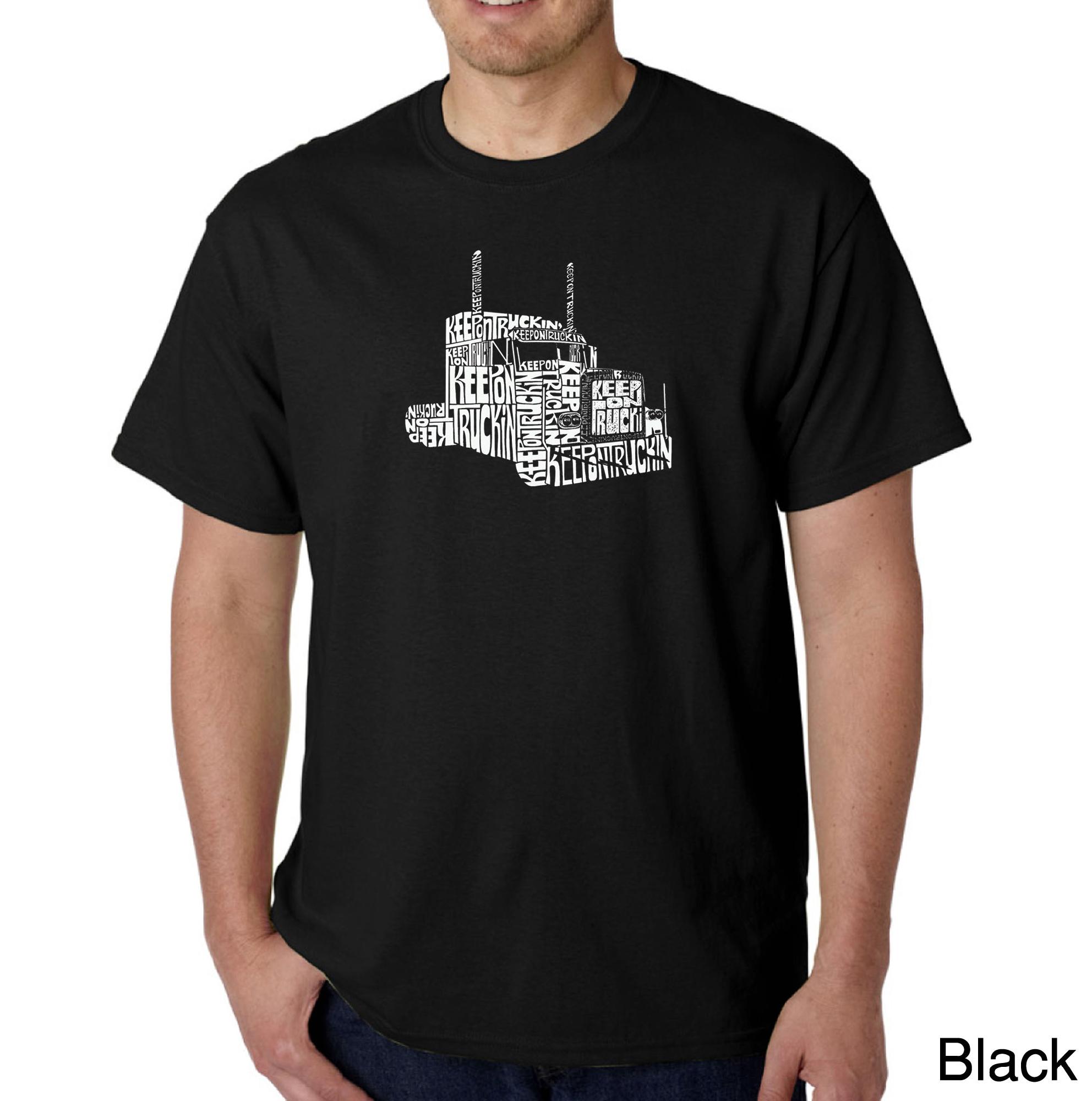 Los Angeles Pop Art Men's Big & Tall Word Art T-shirt - Keep on Truckin'